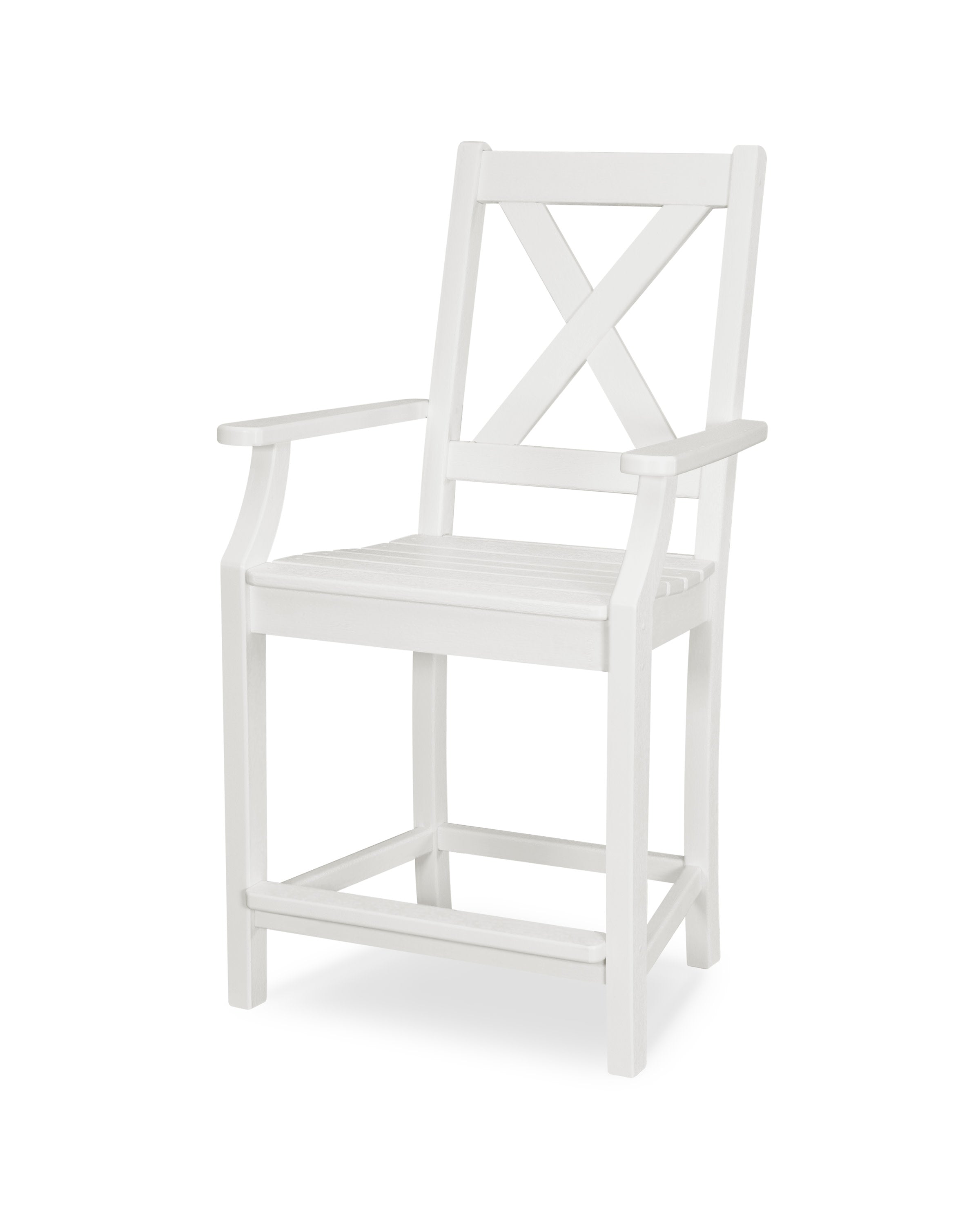 Braxton Counter Arm Chair in White