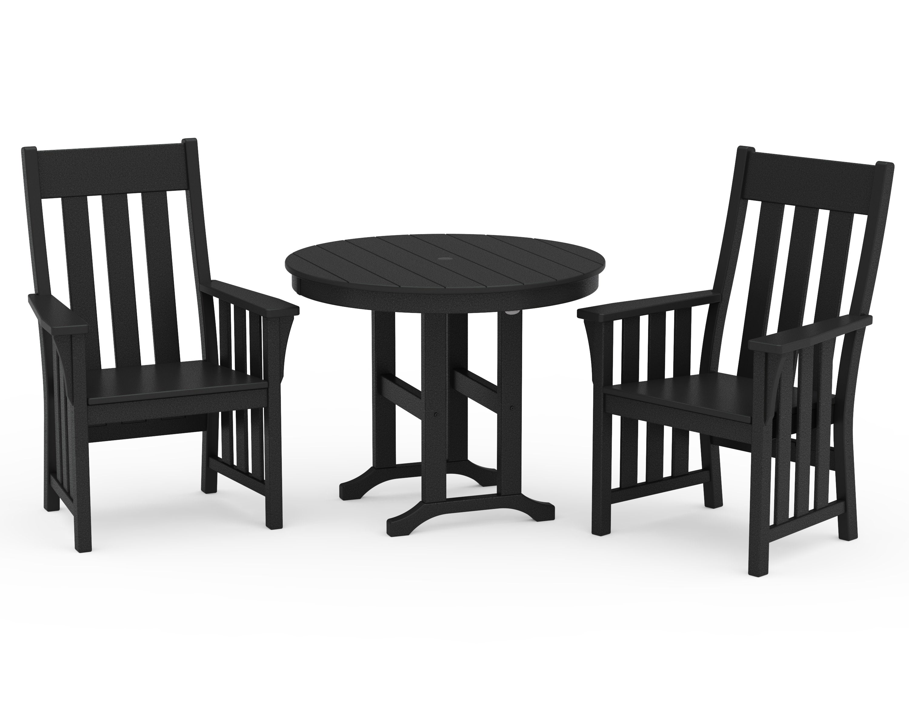 Acadia 3-Piece Farmhouse Dining Set in Black
