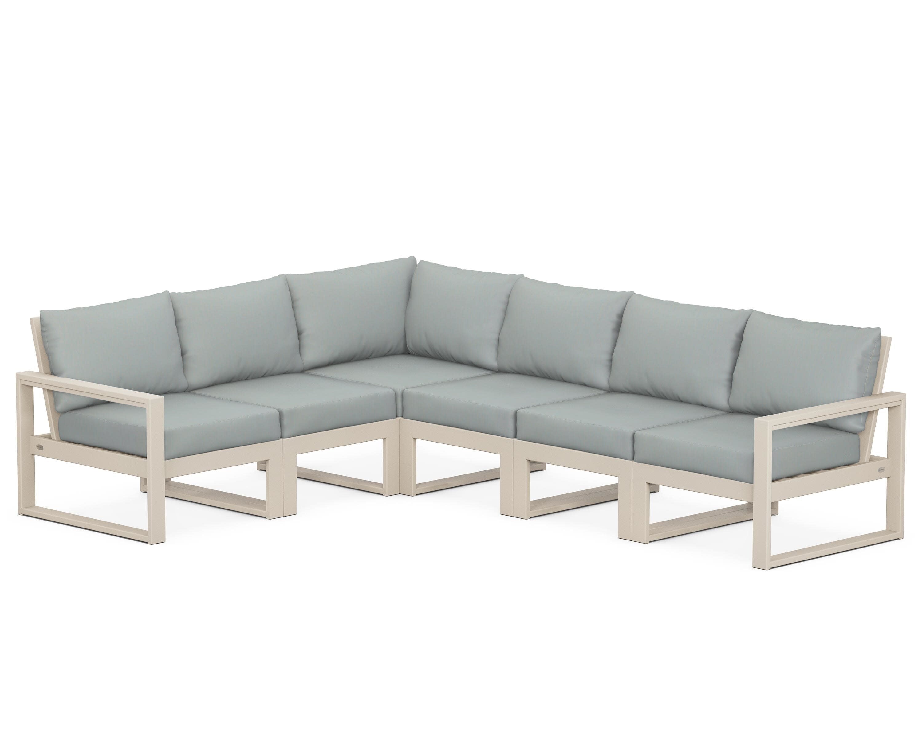 EDGE 6-Piece Modular Deep Seating Set in Sand / Spa