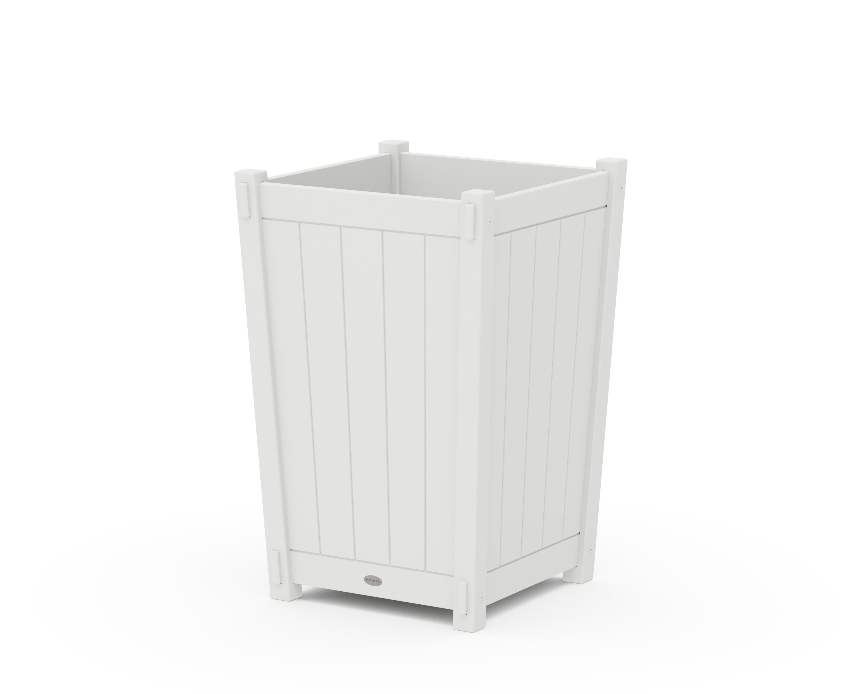 Vineyard Large Tapered Square Planter Box in White