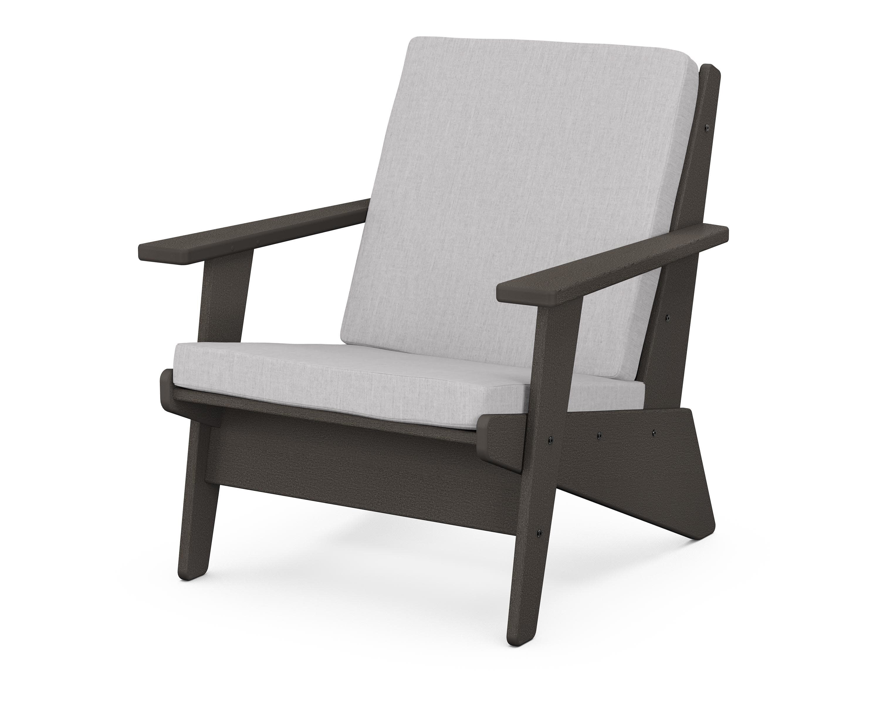 Riviera Modern Lounge Chair in Vintage Coffee / Granite