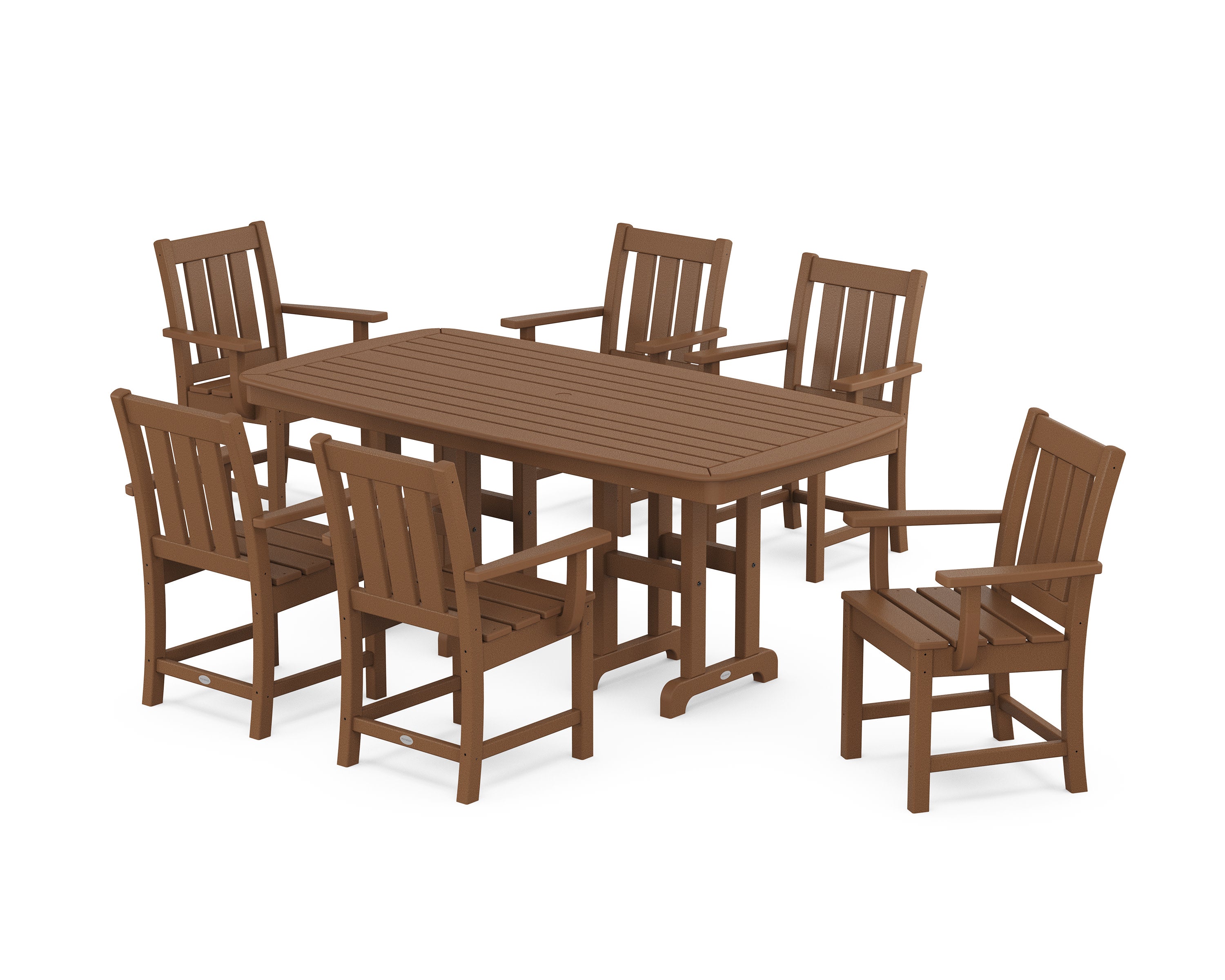 Oxford Arm Chair 7-Piece Dining Set in Teak