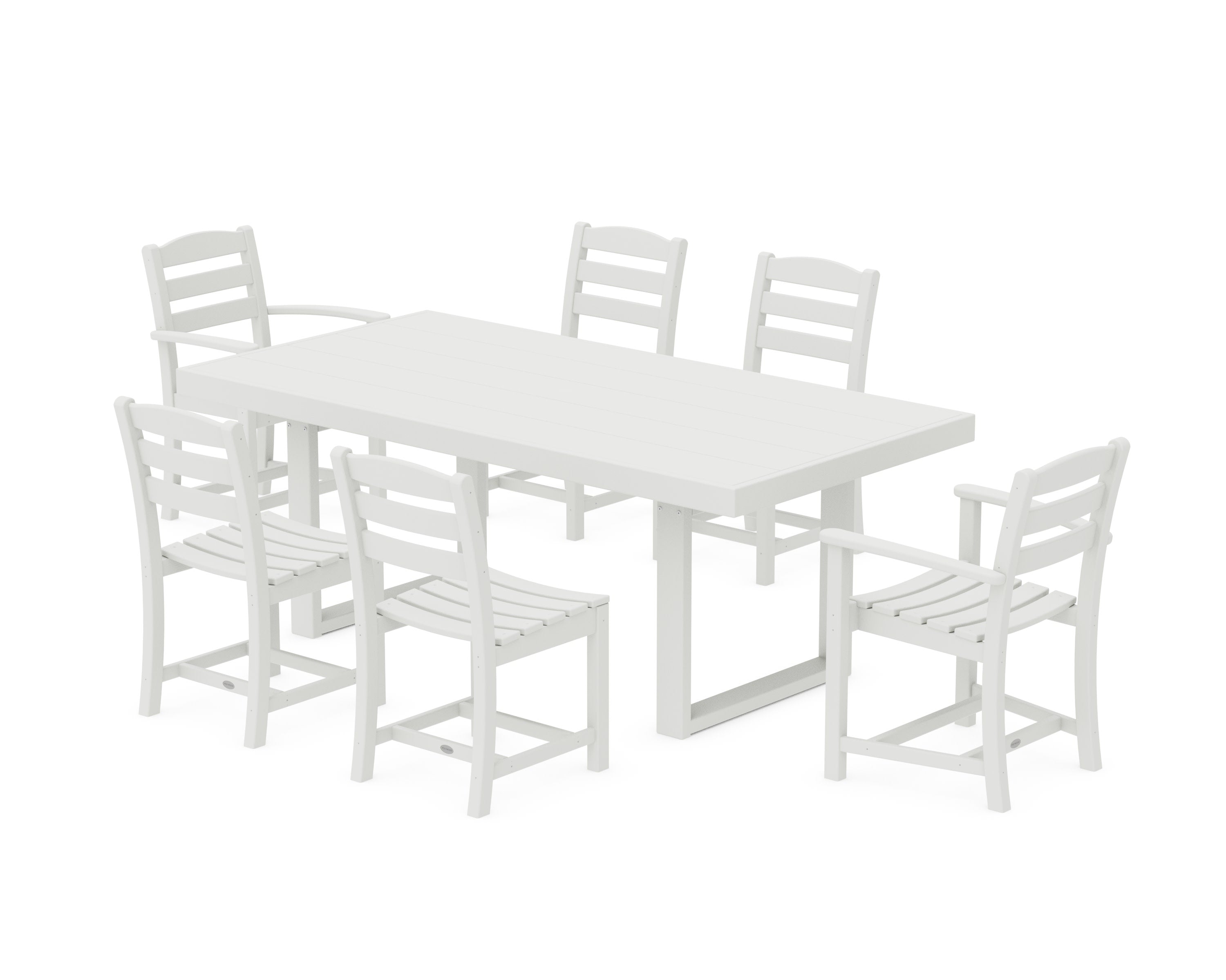 La Casa Caf 7-Piece Dining Set in Vintage White
