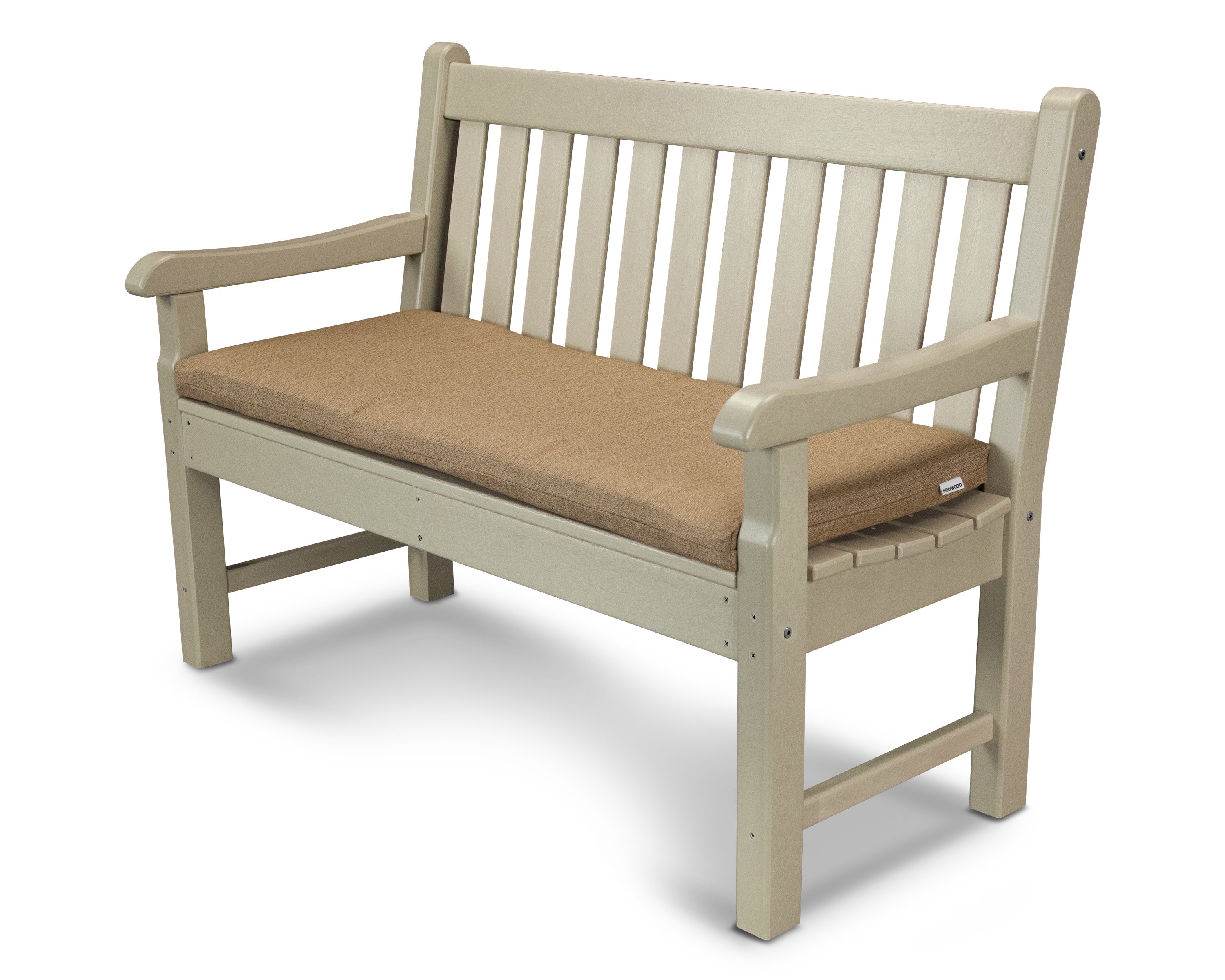 Rockford 48" Bench with Seat Cushion in Sand / Sesame