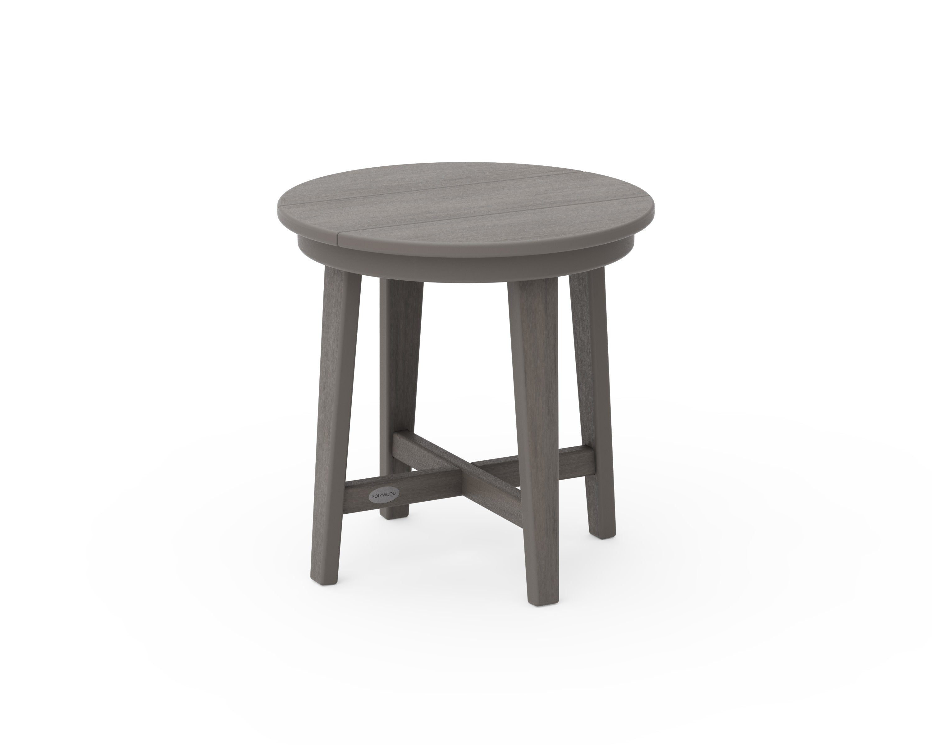 Newport 19" Round End Table in Driftwood