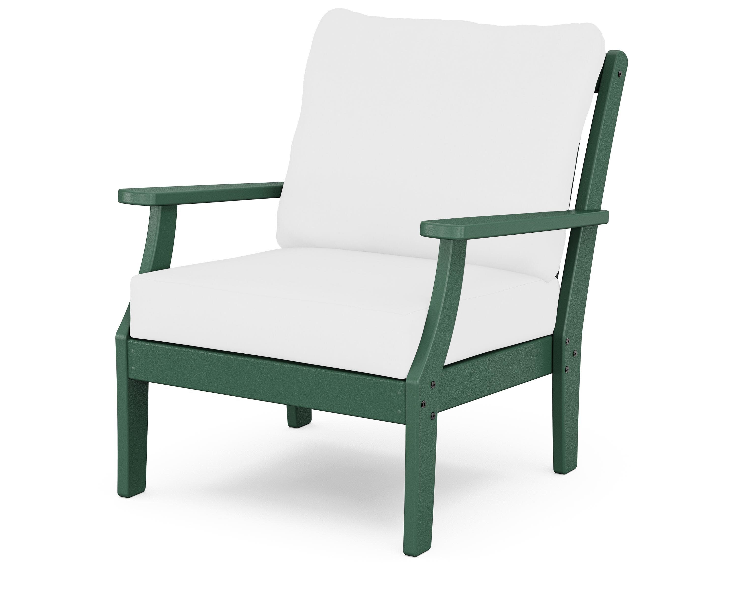 Braxton Deep Seating Chair in Green / Natural