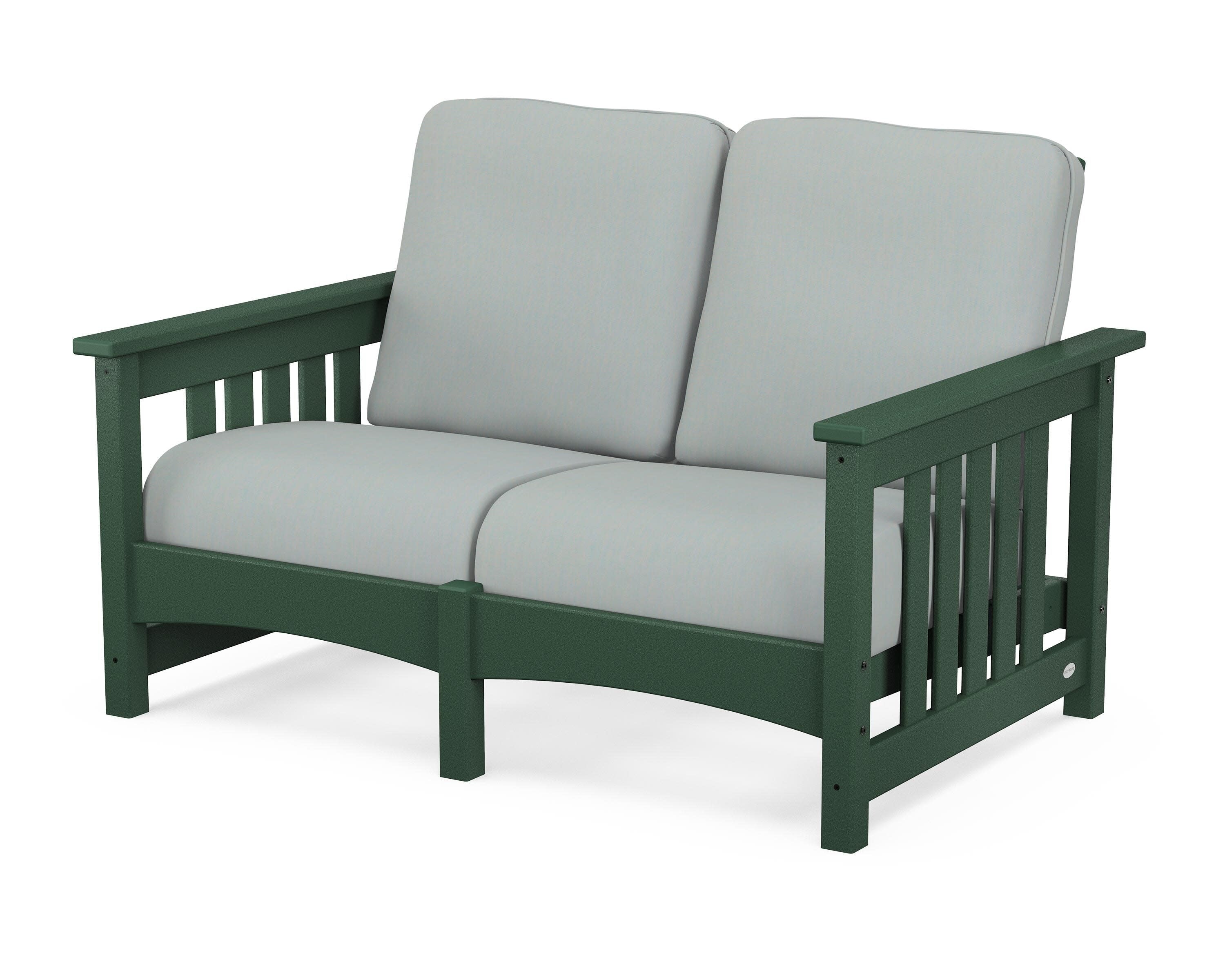 Club Mission Loveseat in Green / Spa