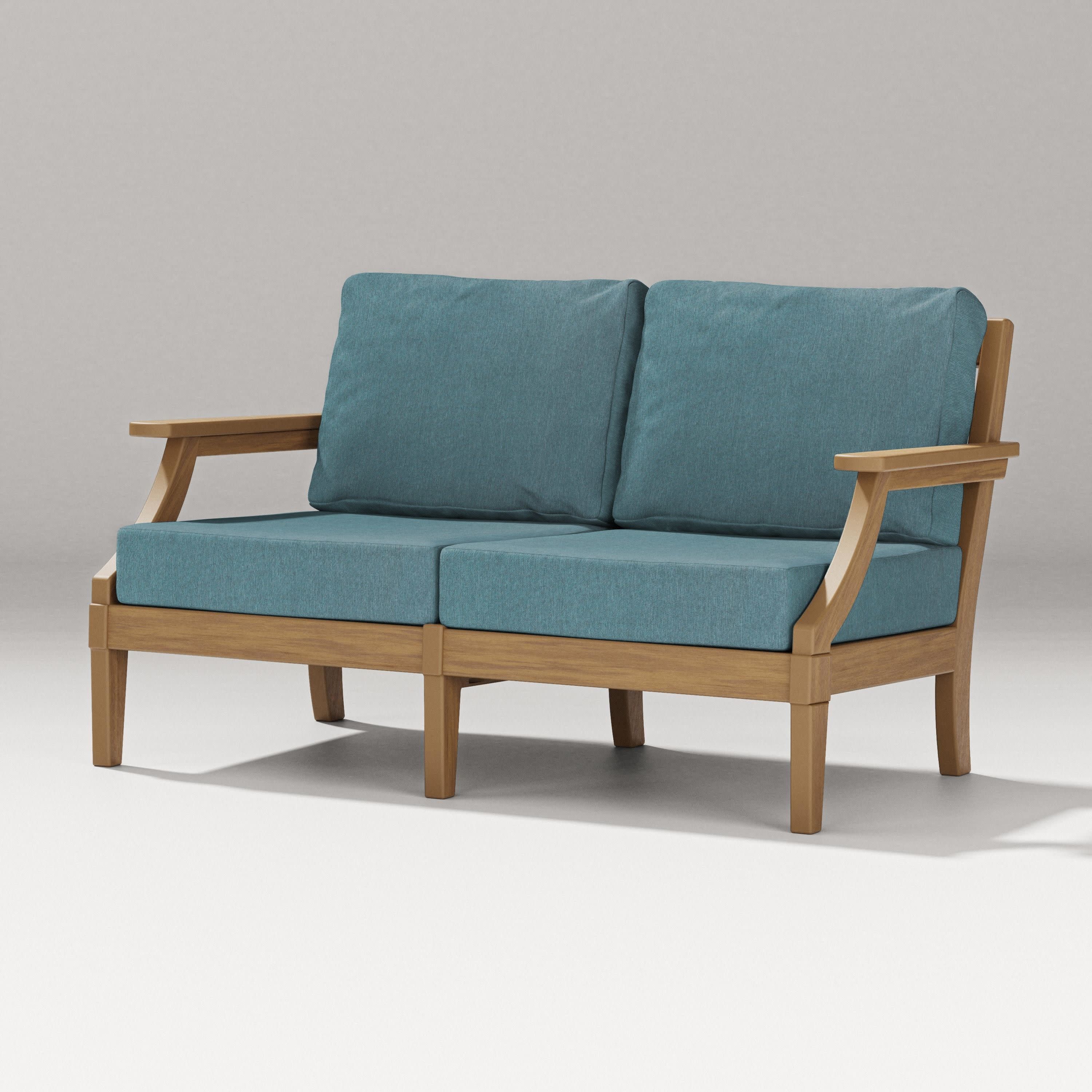 Estate Loveseat in Natural / Ocean Teal