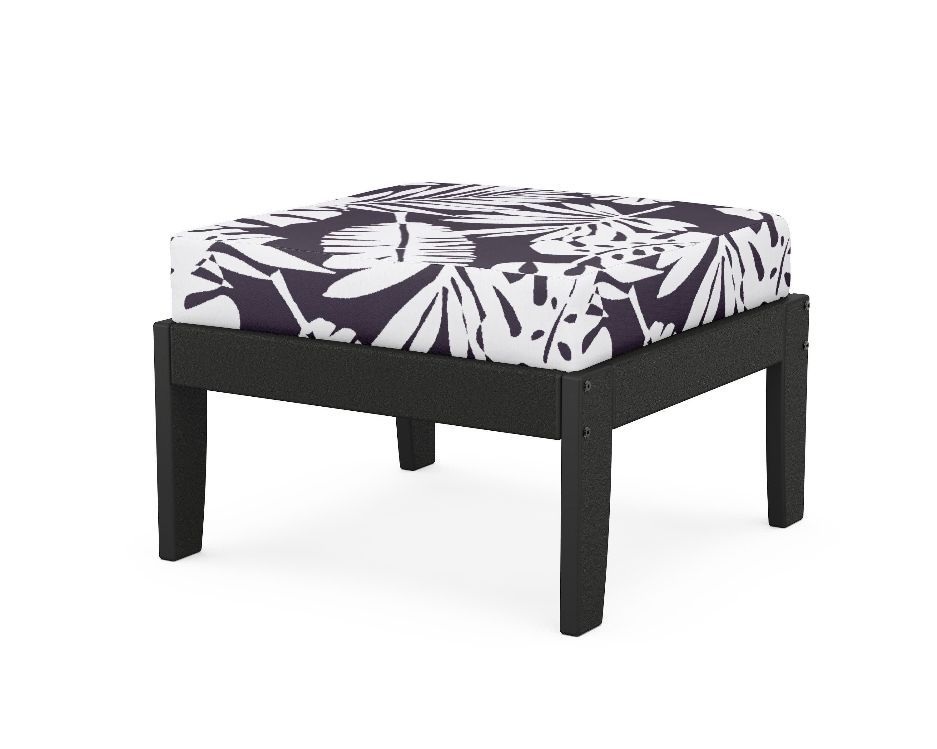 Modular Ottoman - Classic in Black / Leaf Navy