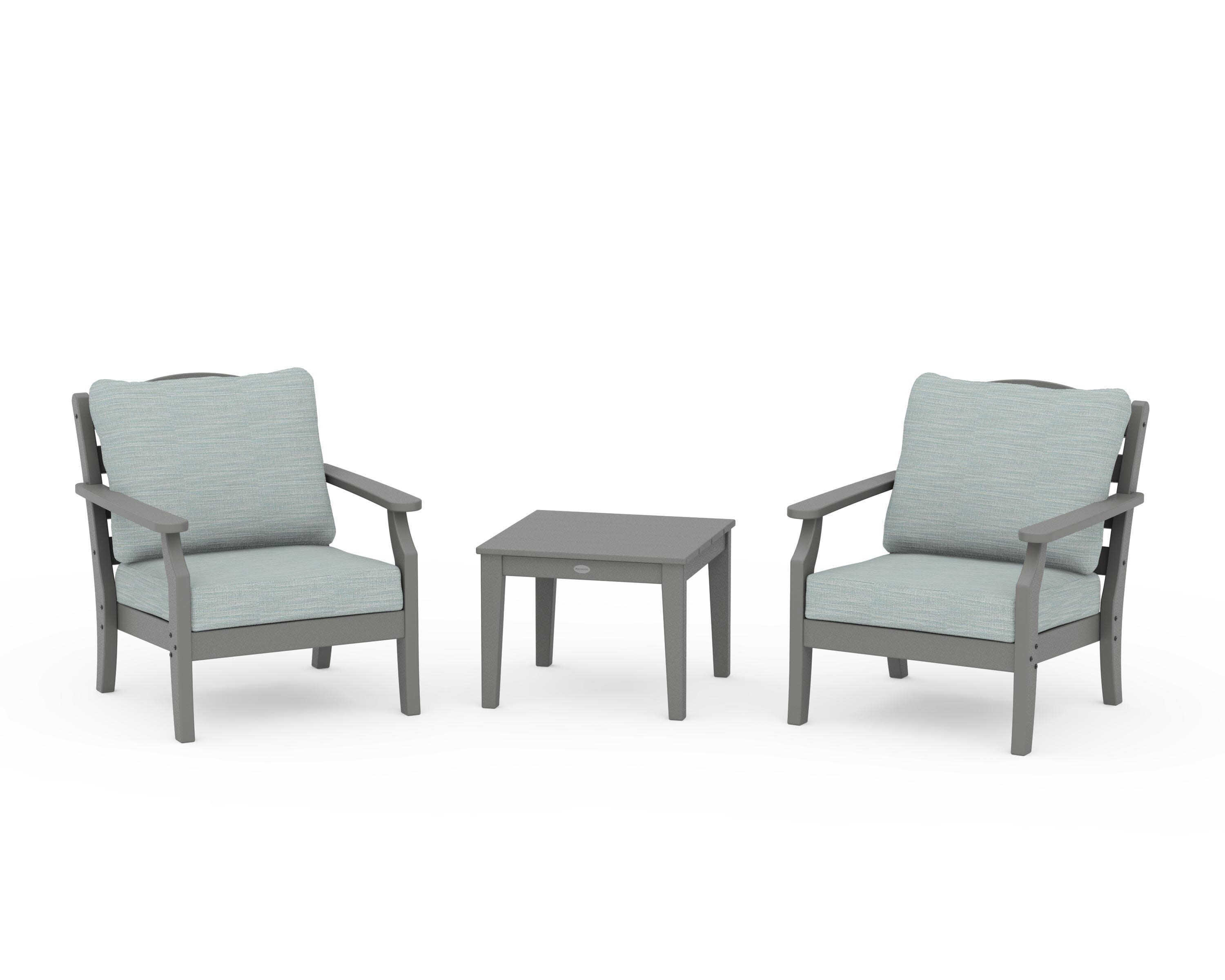 Savannah 3-Piece Deep Seating Set in Slate Grey / Soothe Mist