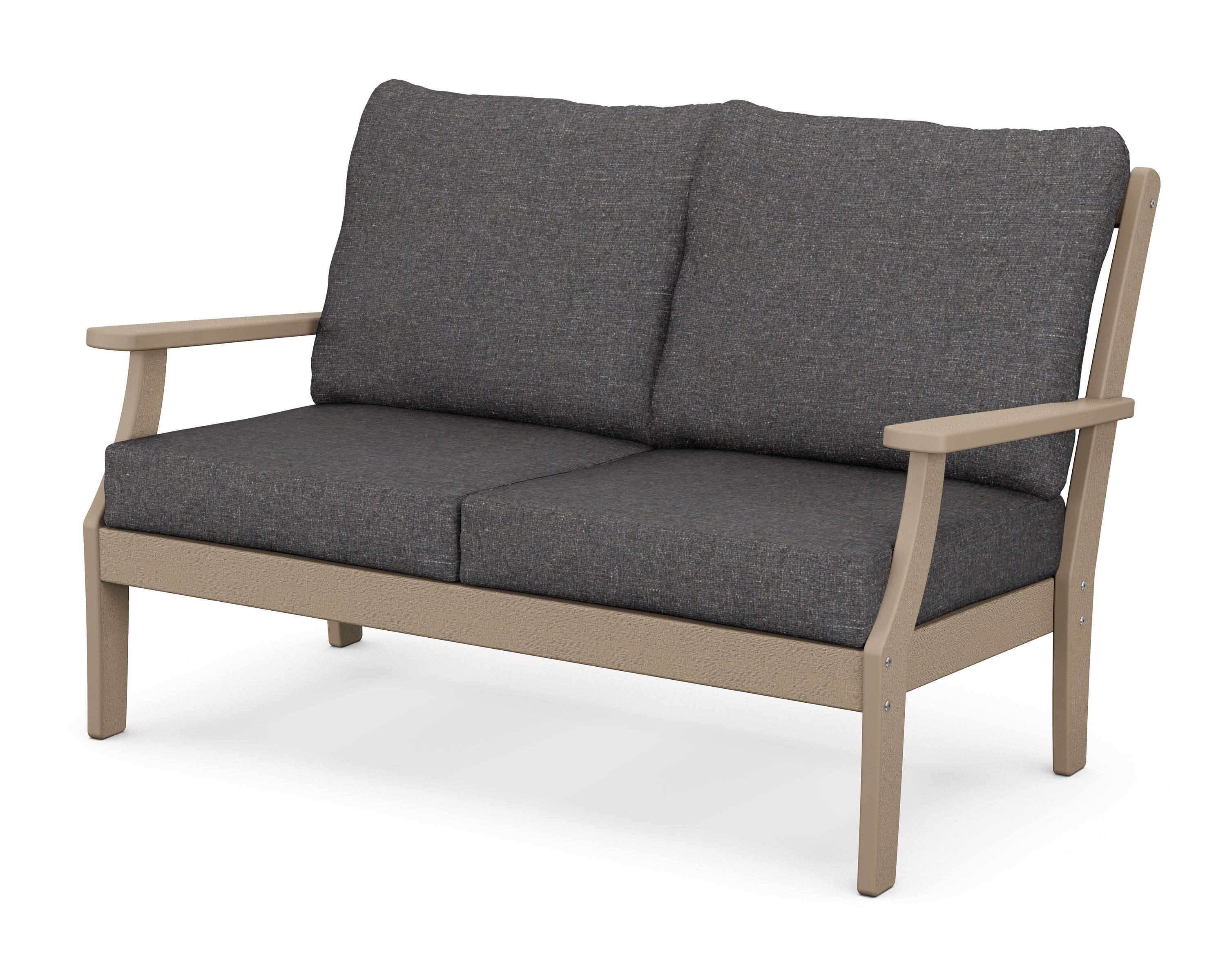 Braxton Deep Seating Loveseat in Vintage Sahara / Ash Charcoal