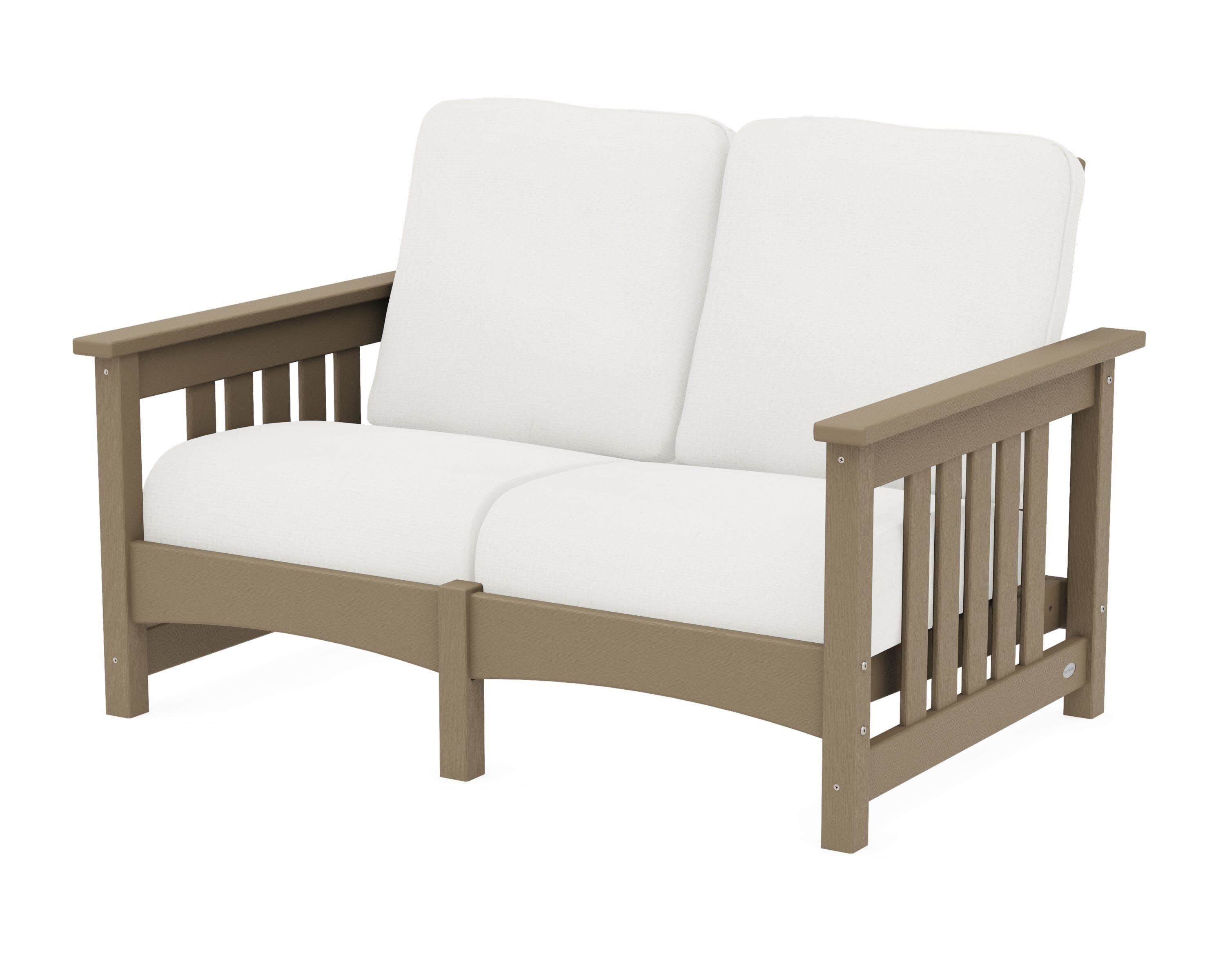 Club Mission Loveseat in Vintage Sahara / Natural Linen