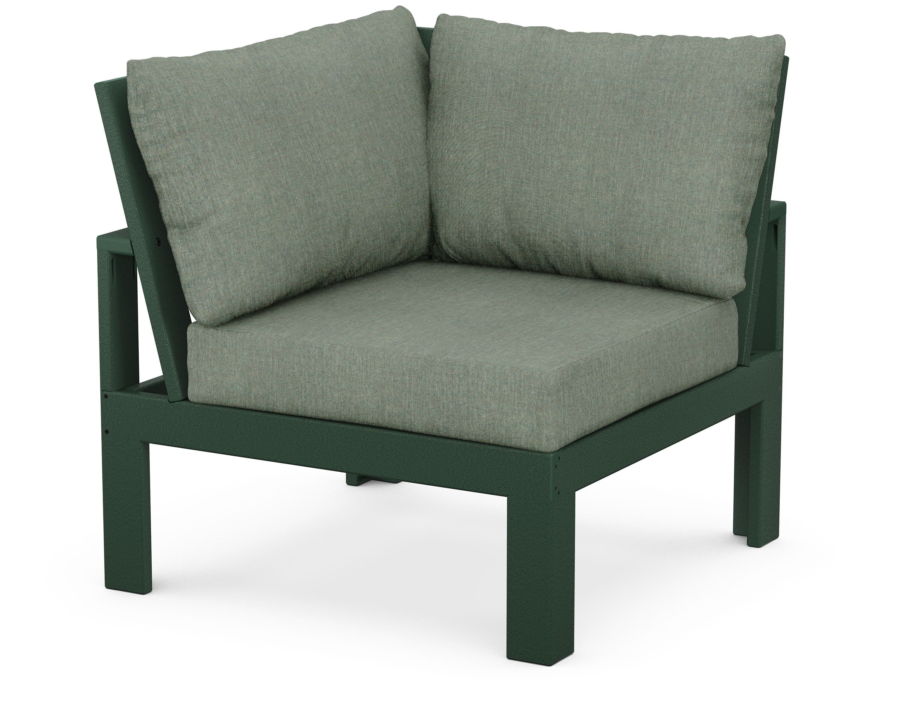Modular Corner Chair in Green / Cast Sage