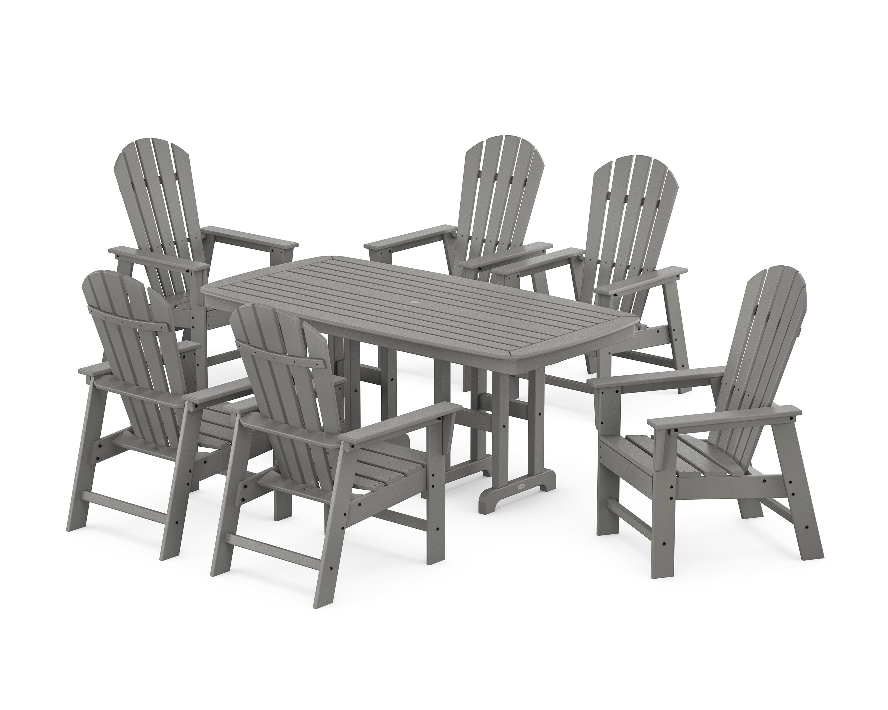 South Beach 7-Piece Dining Set in Slate Grey