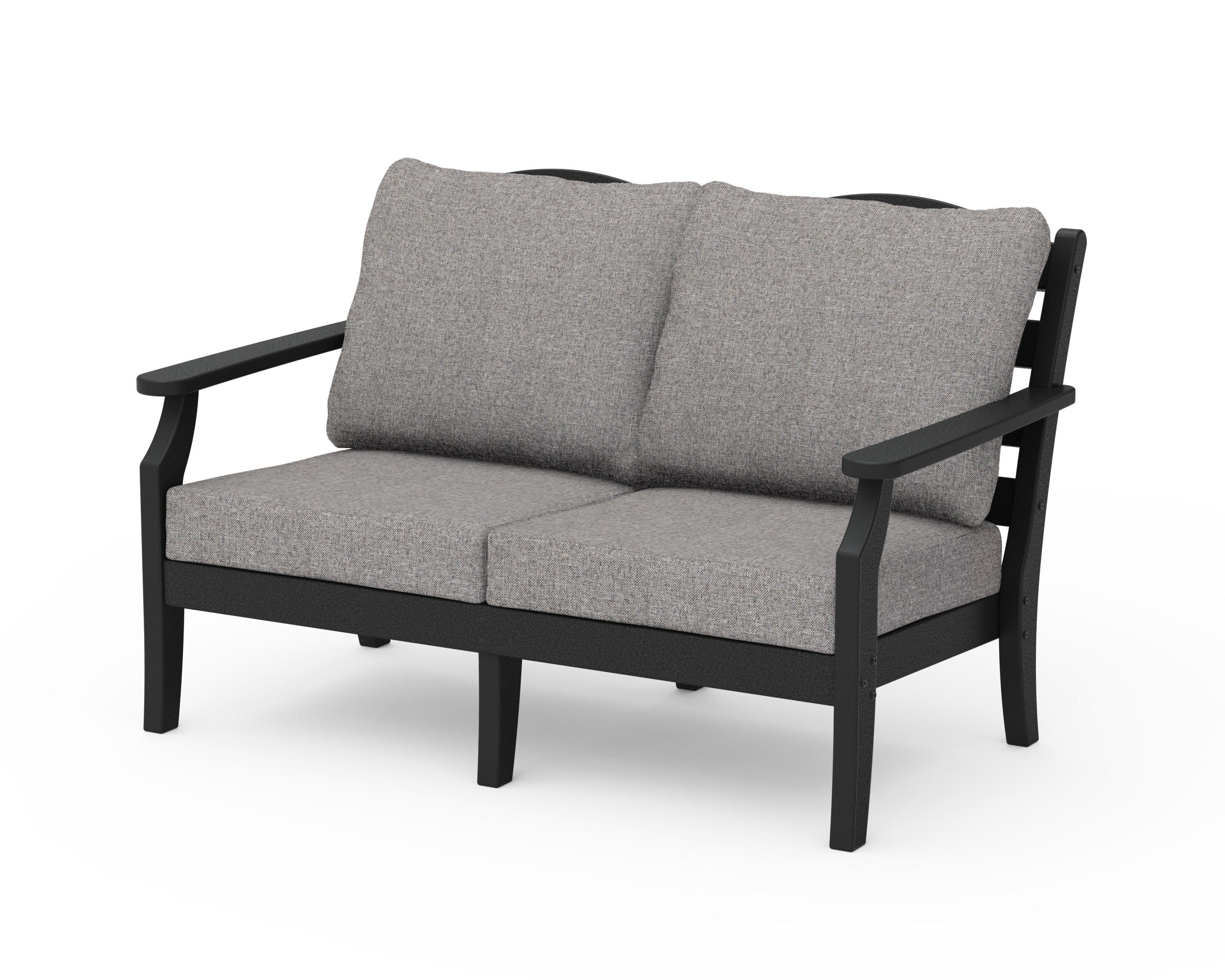Savannah Deep Seating Loveseat in Black / Grey Mist