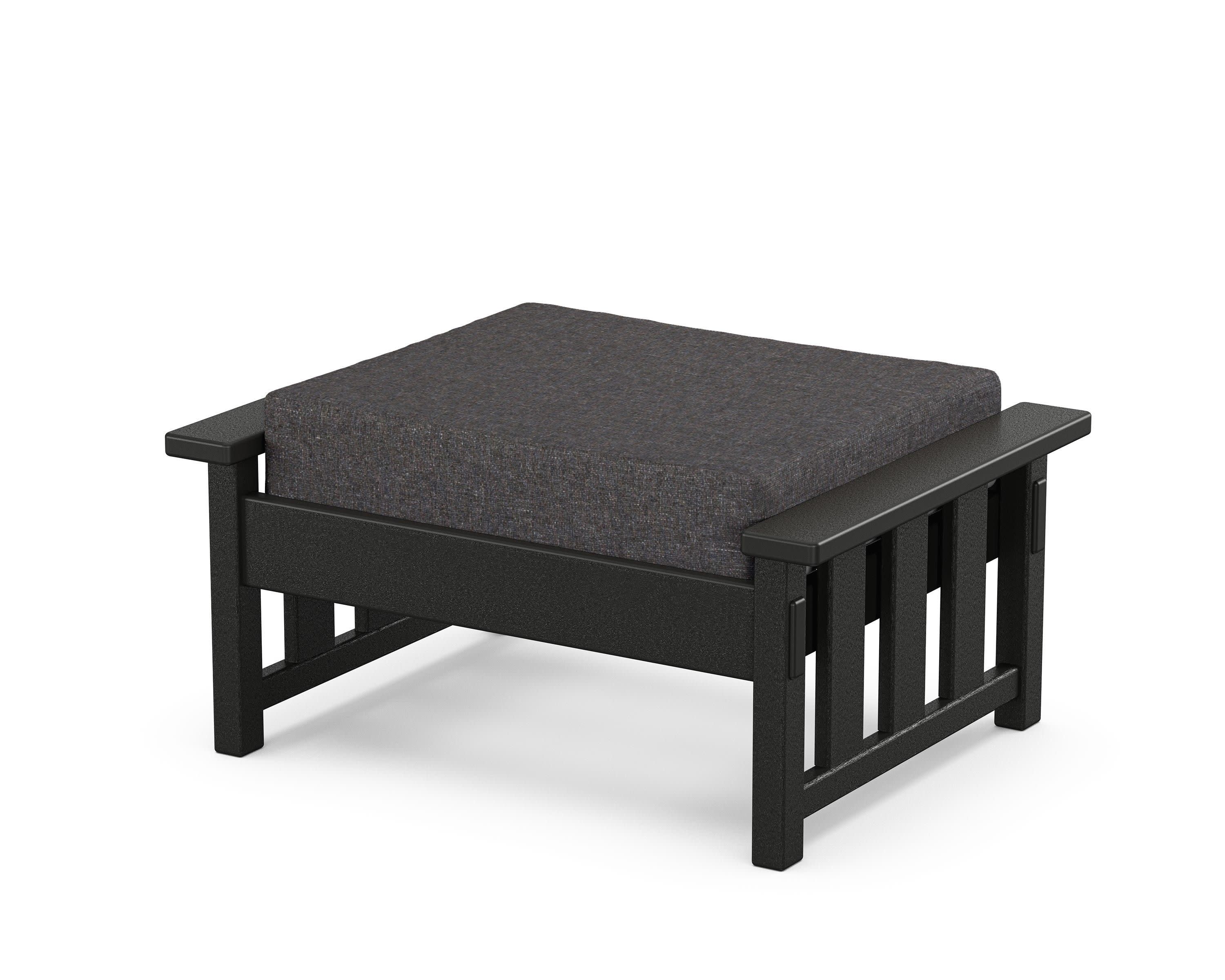 Acadia Deep Seating Ottoman in Black / Ash Charcoal