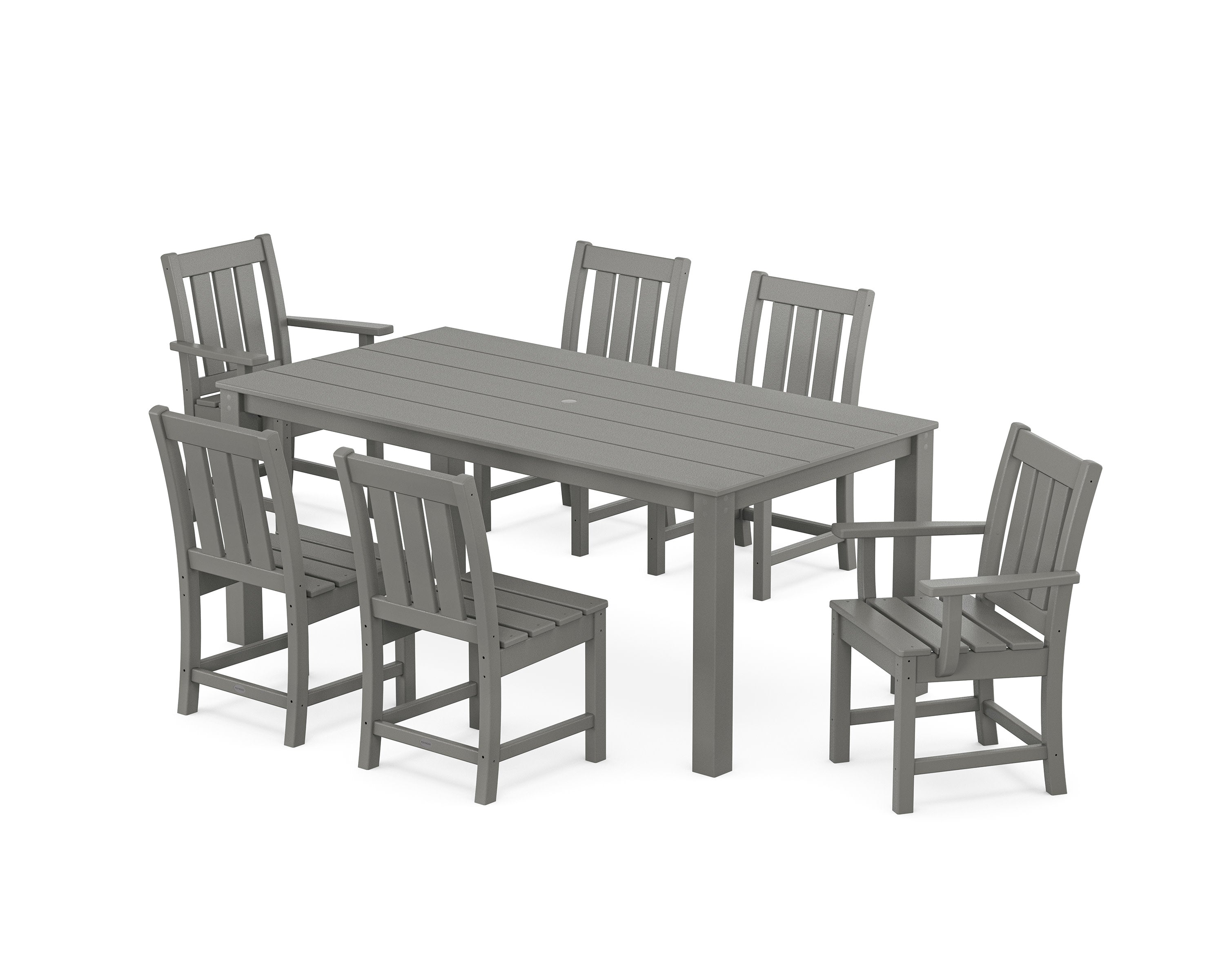 Oxford 7-Piece Parsons Dining Set in Slate Grey