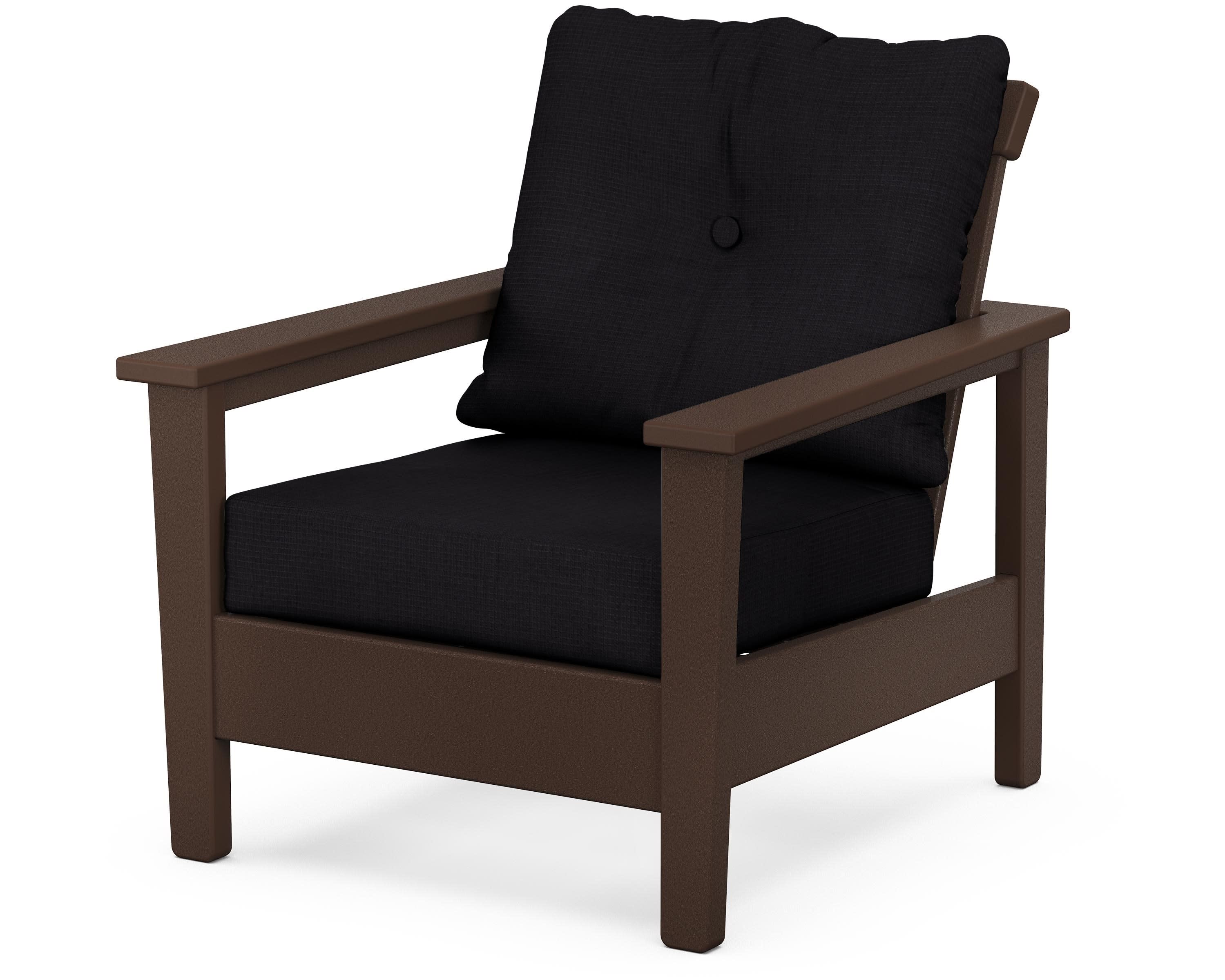 Prescott Deep Seating Chair in Mahogany / Midnight Linen