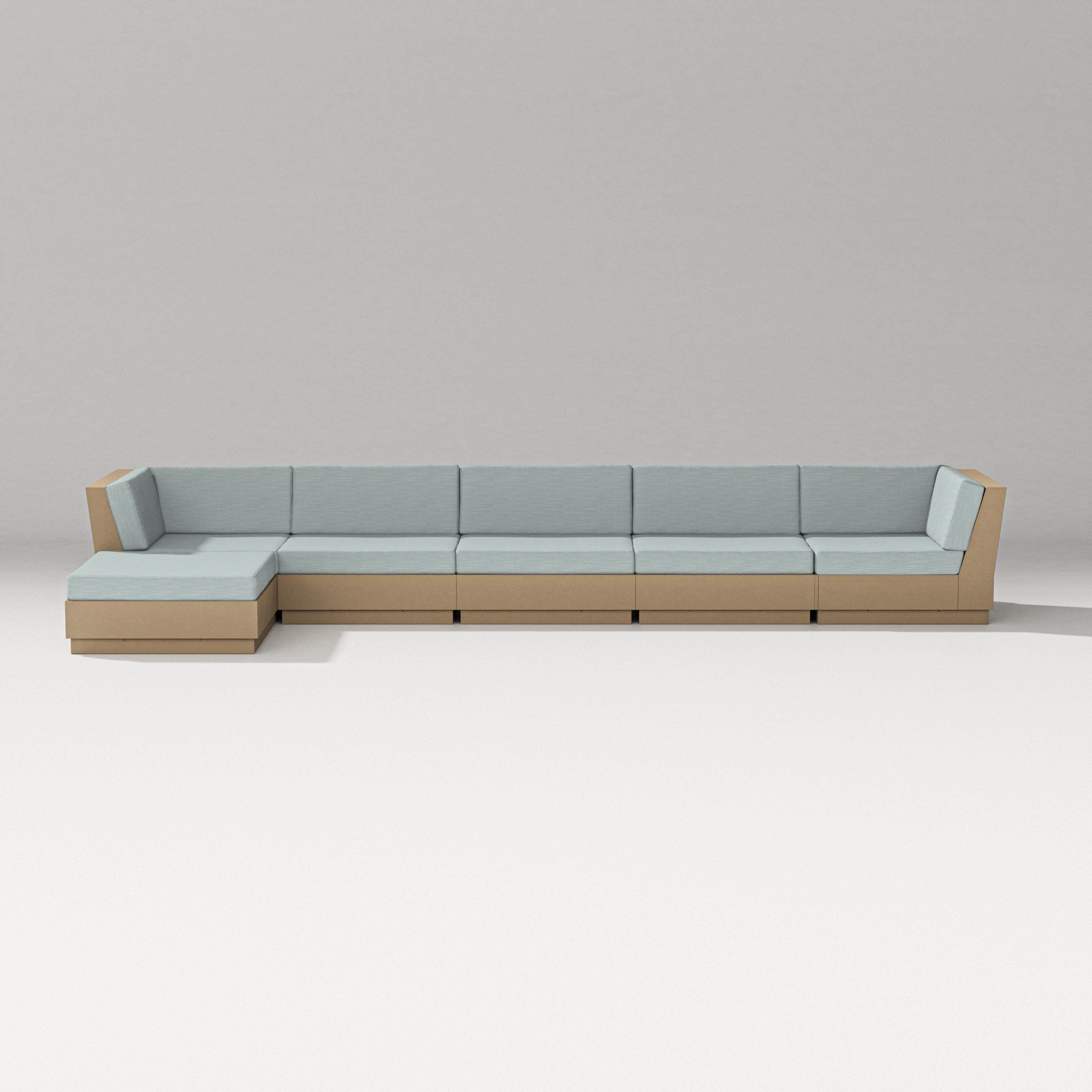 Elevate 6-Piece Chaise Sectional in Vintage Sahara / Soothe Mist