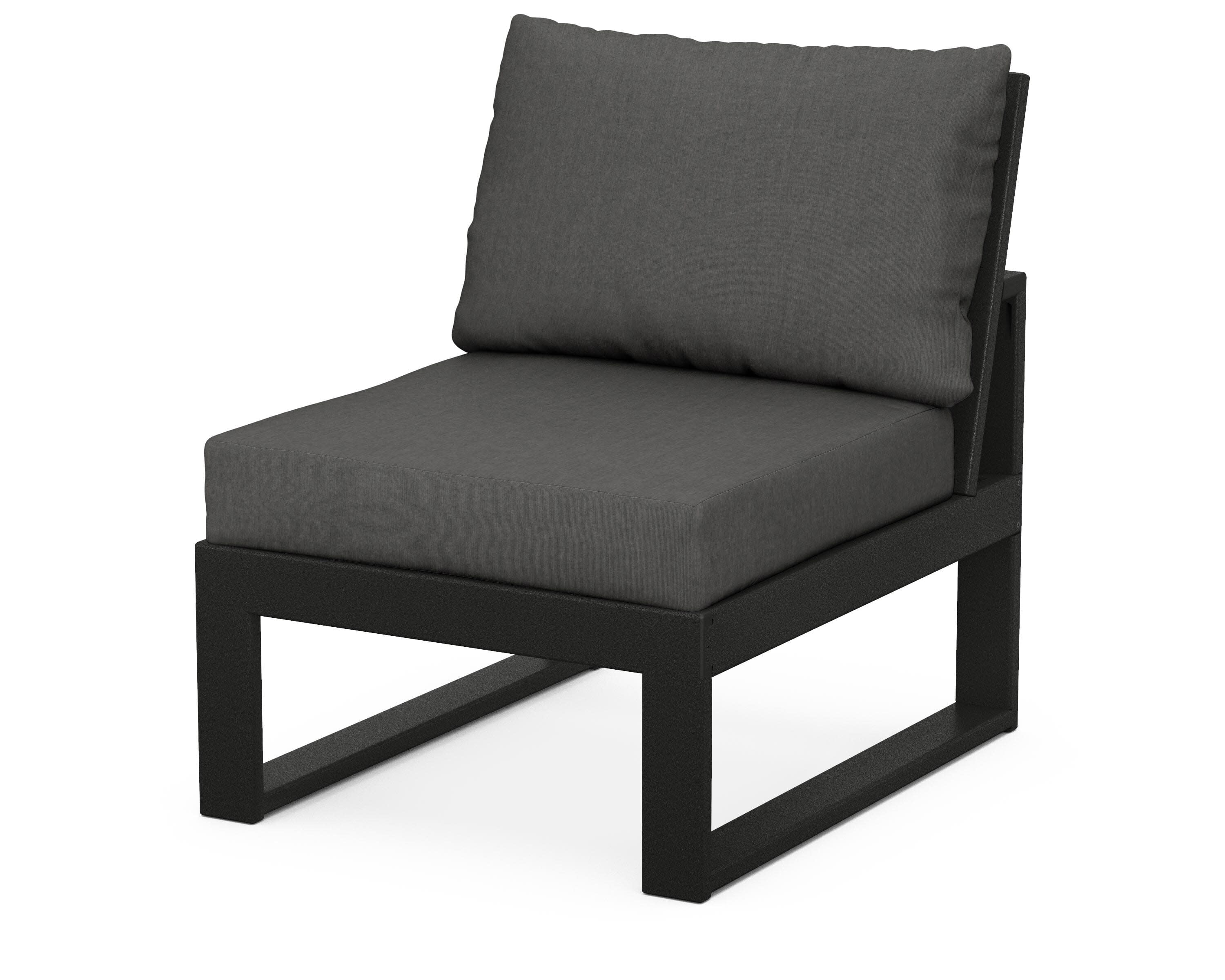 Modular Armless Chair in Black / Spectrum Carbon