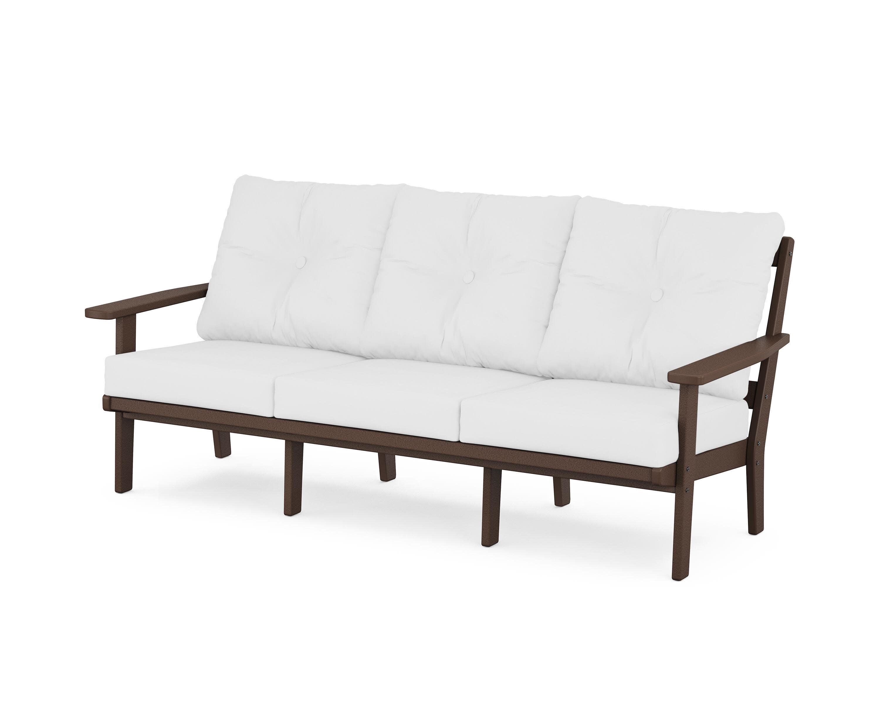 Oxford Deep Seating Sofa in Mahogany / Natural