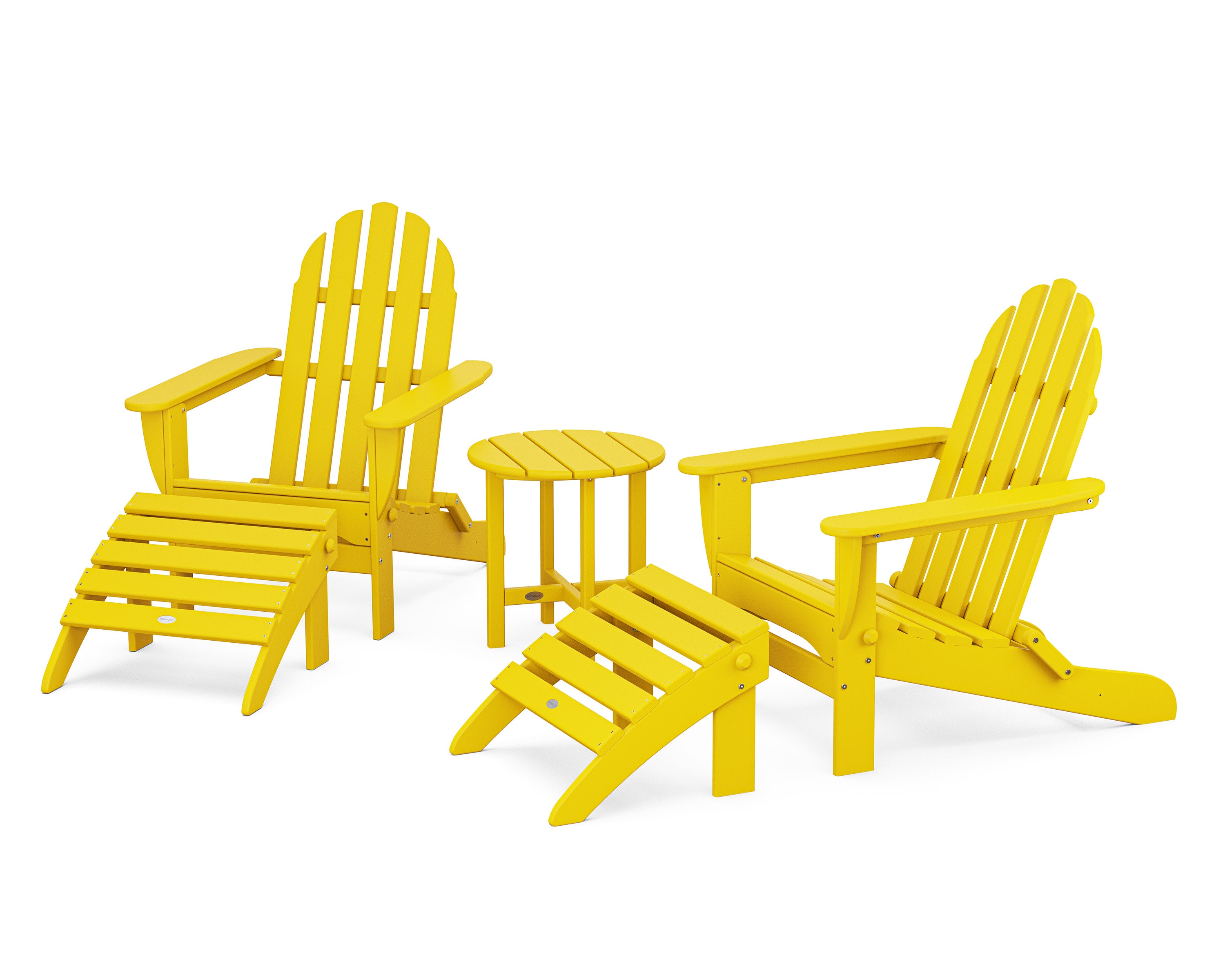 Classic Adirondack 5-Piece Casual Set in Lemon