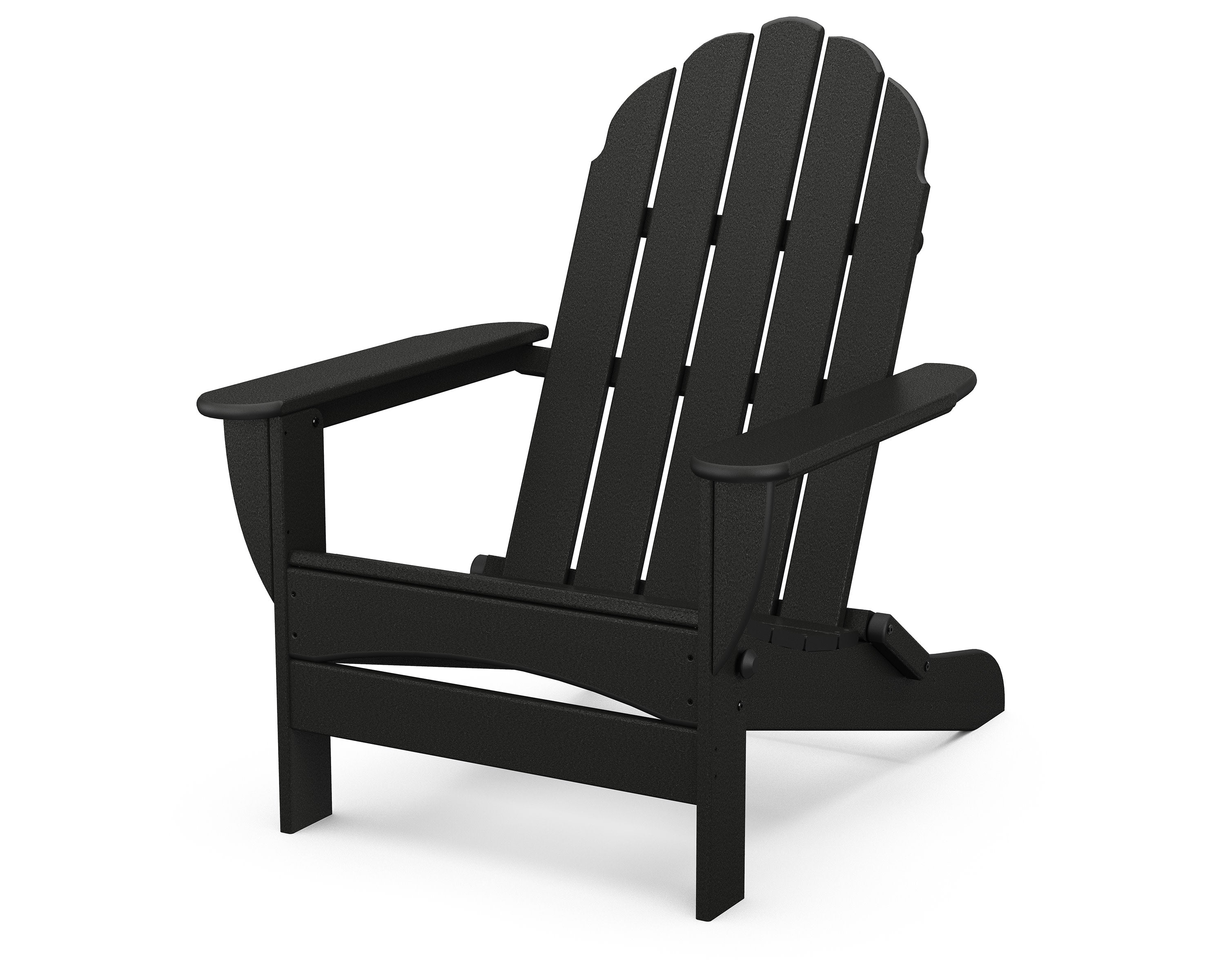 Classic Oversized Folding Adirondack Chair in Black