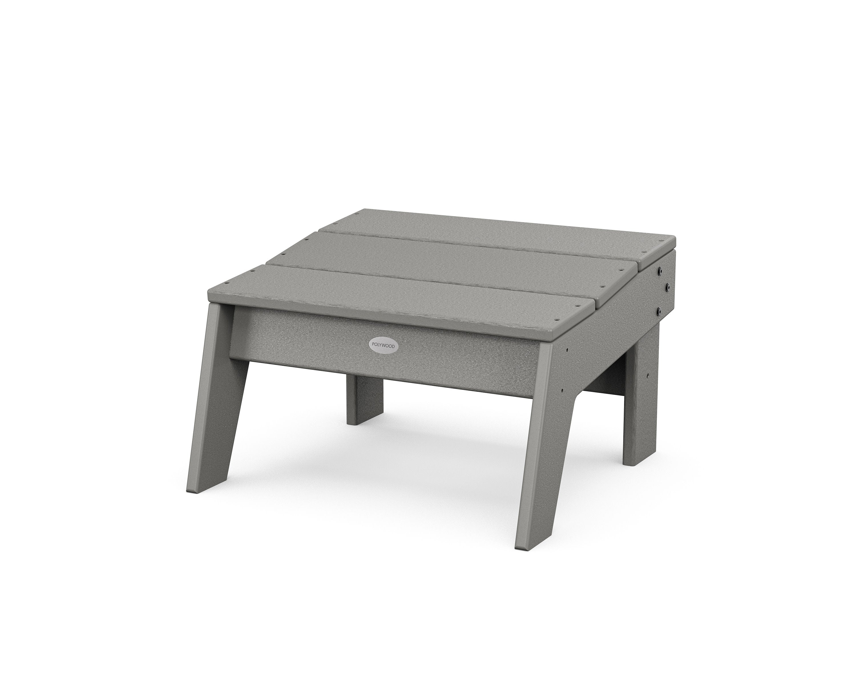 Modern Studio Ottoman in Slate Grey