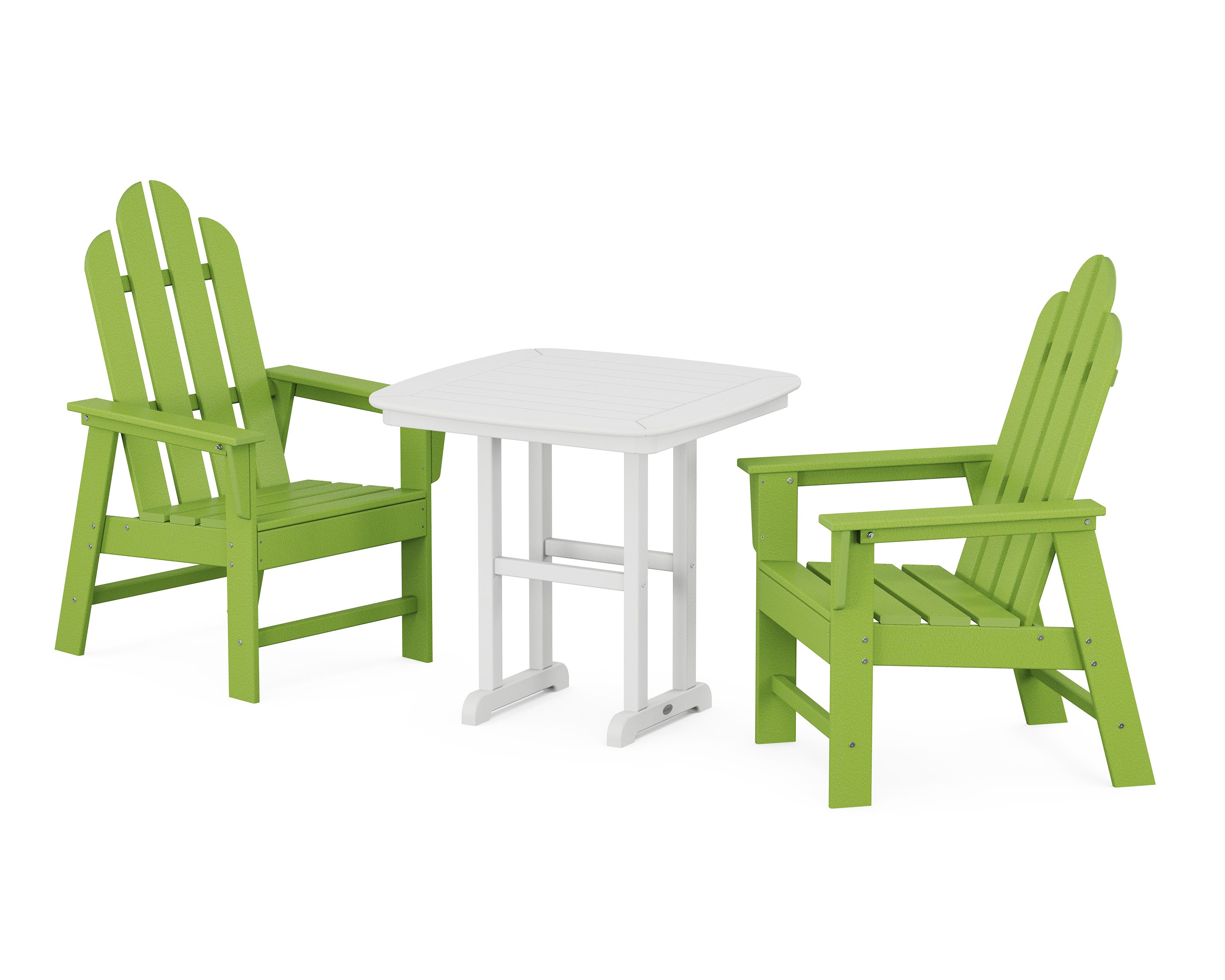 Long Island 3-Piece Dining Set in Lime / White