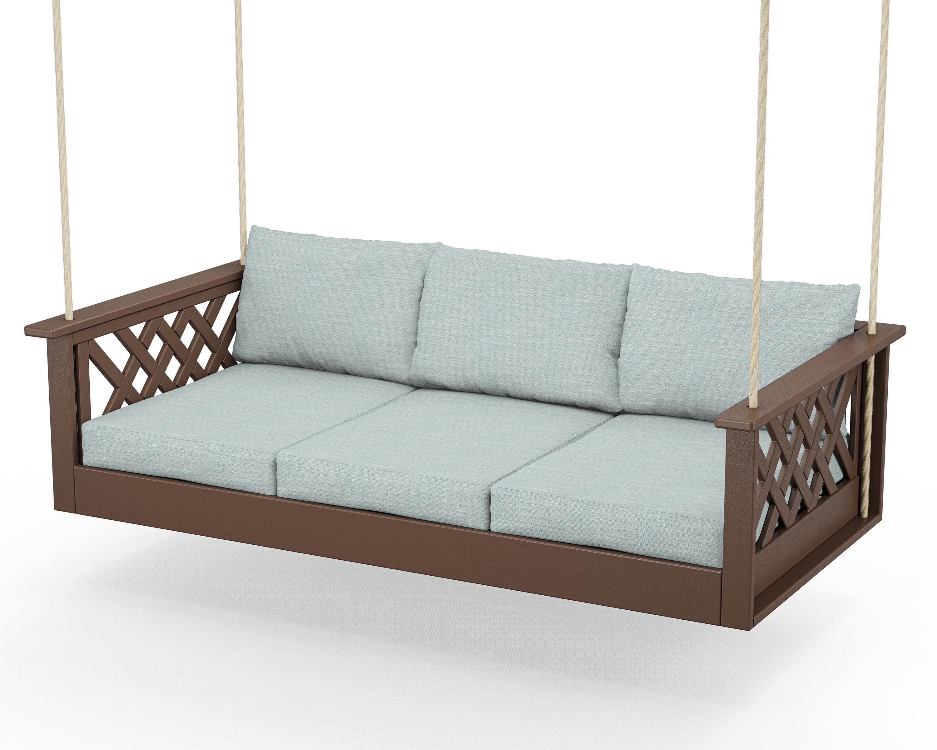 Wovendale Daybed Swing in Mahogany / Soothe Mist