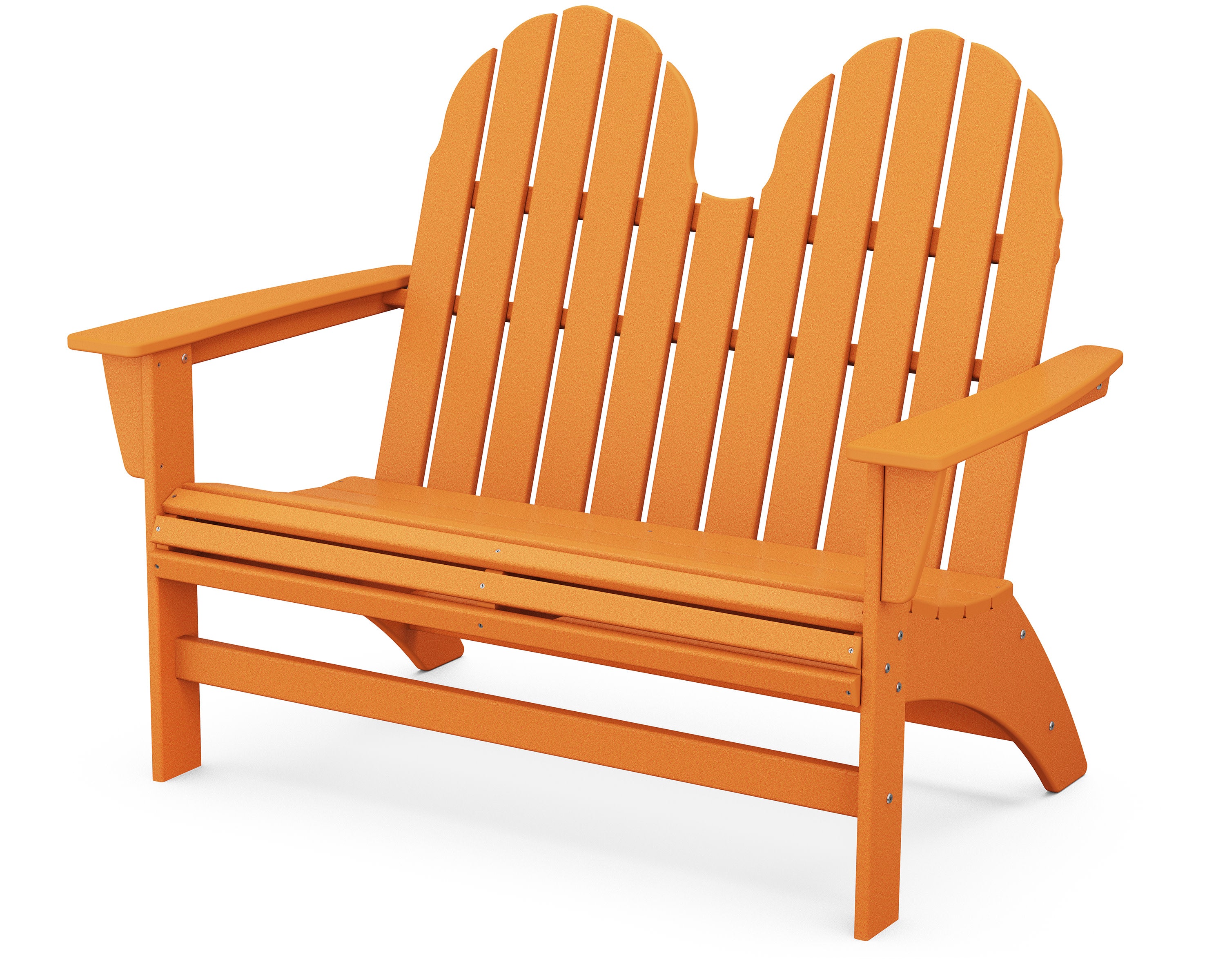 Vineyard 48" Adirondack Bench in Tangerine