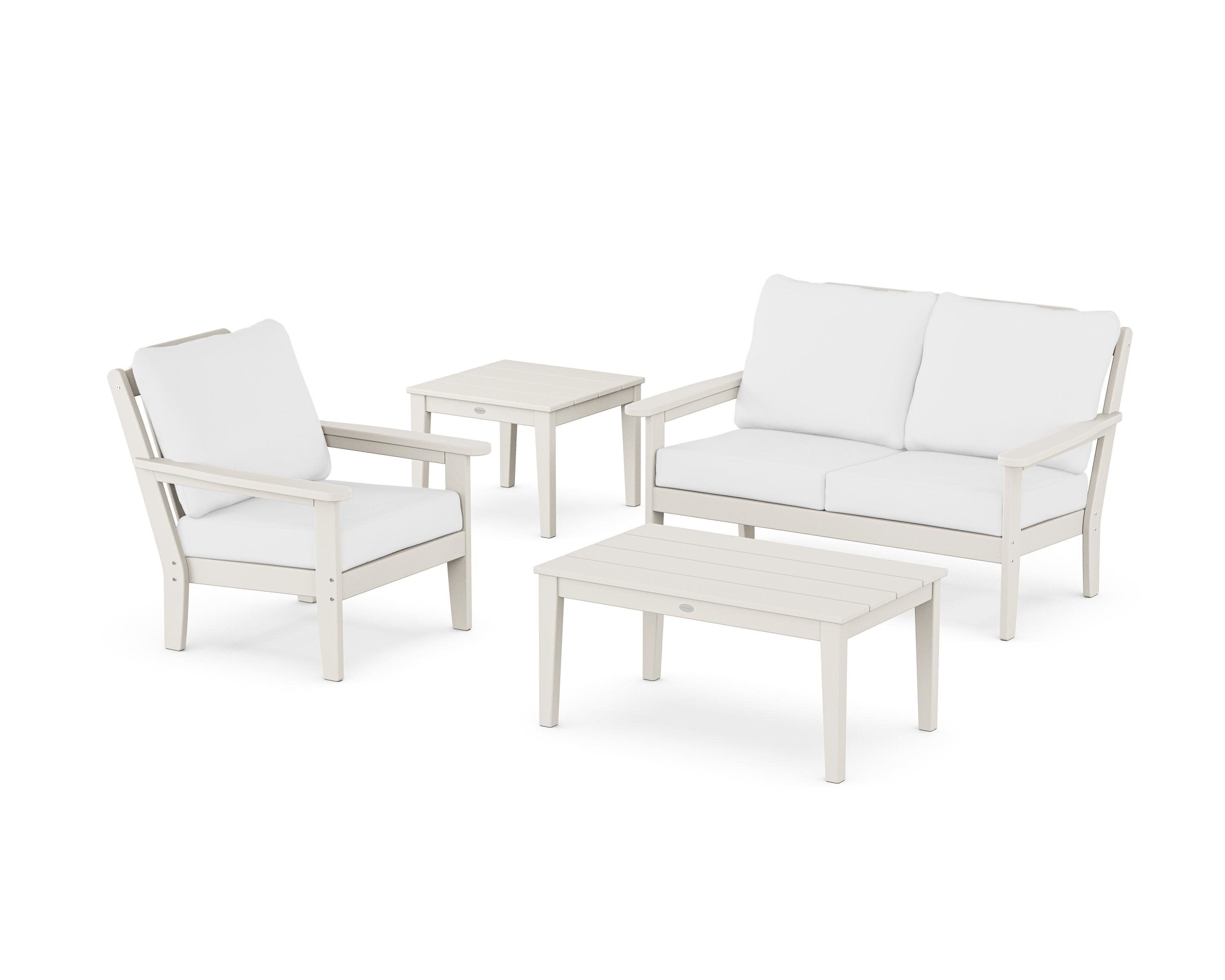Wovendale 4-Piece Deep Seating Set in Sand / Natural