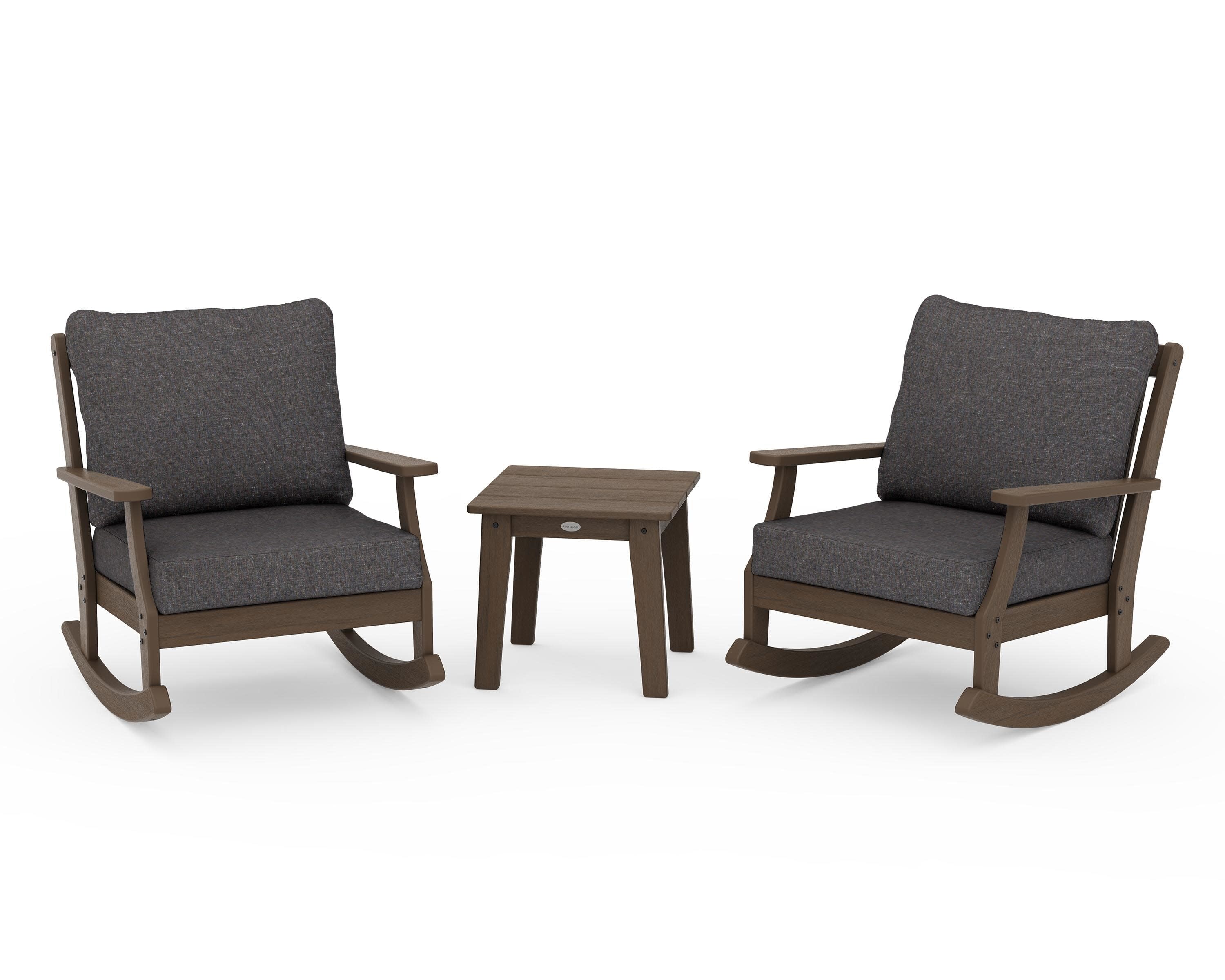 Braxton 3-Piece Deep Seating Rocker Set in Kona / Ash Charcoal