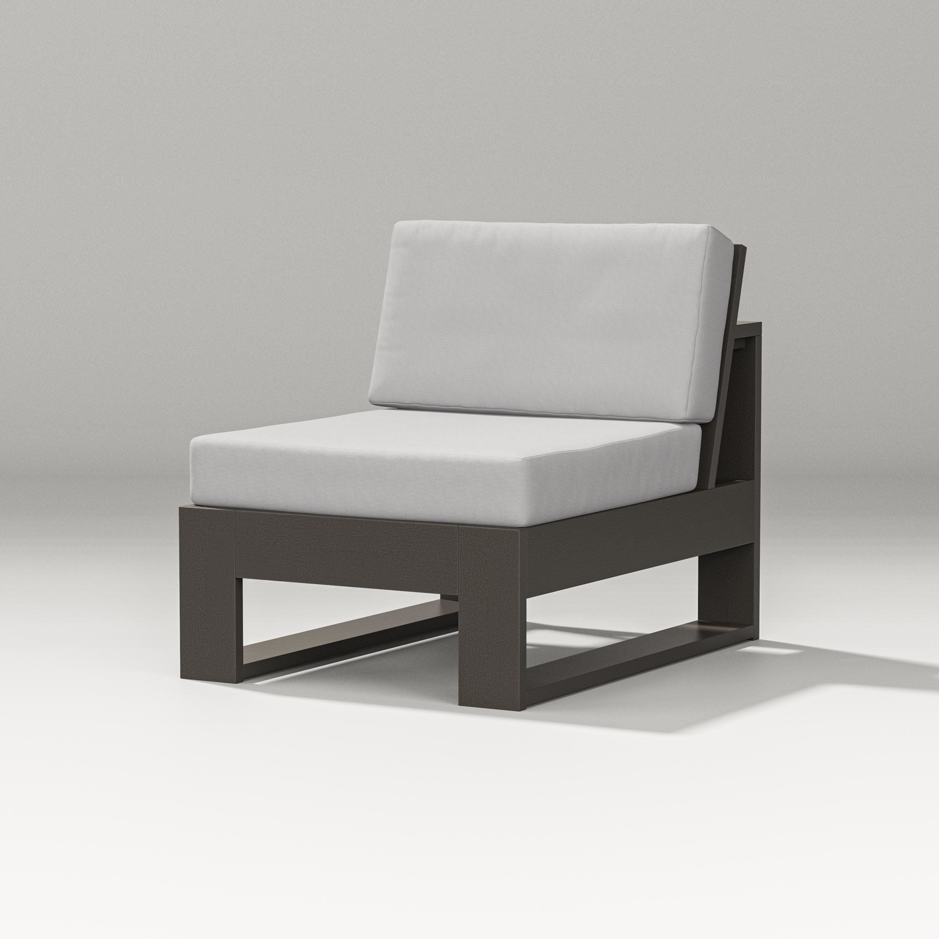 Latitude Modular Armless Chair in Vintage Coffee / Diamond in the Rough