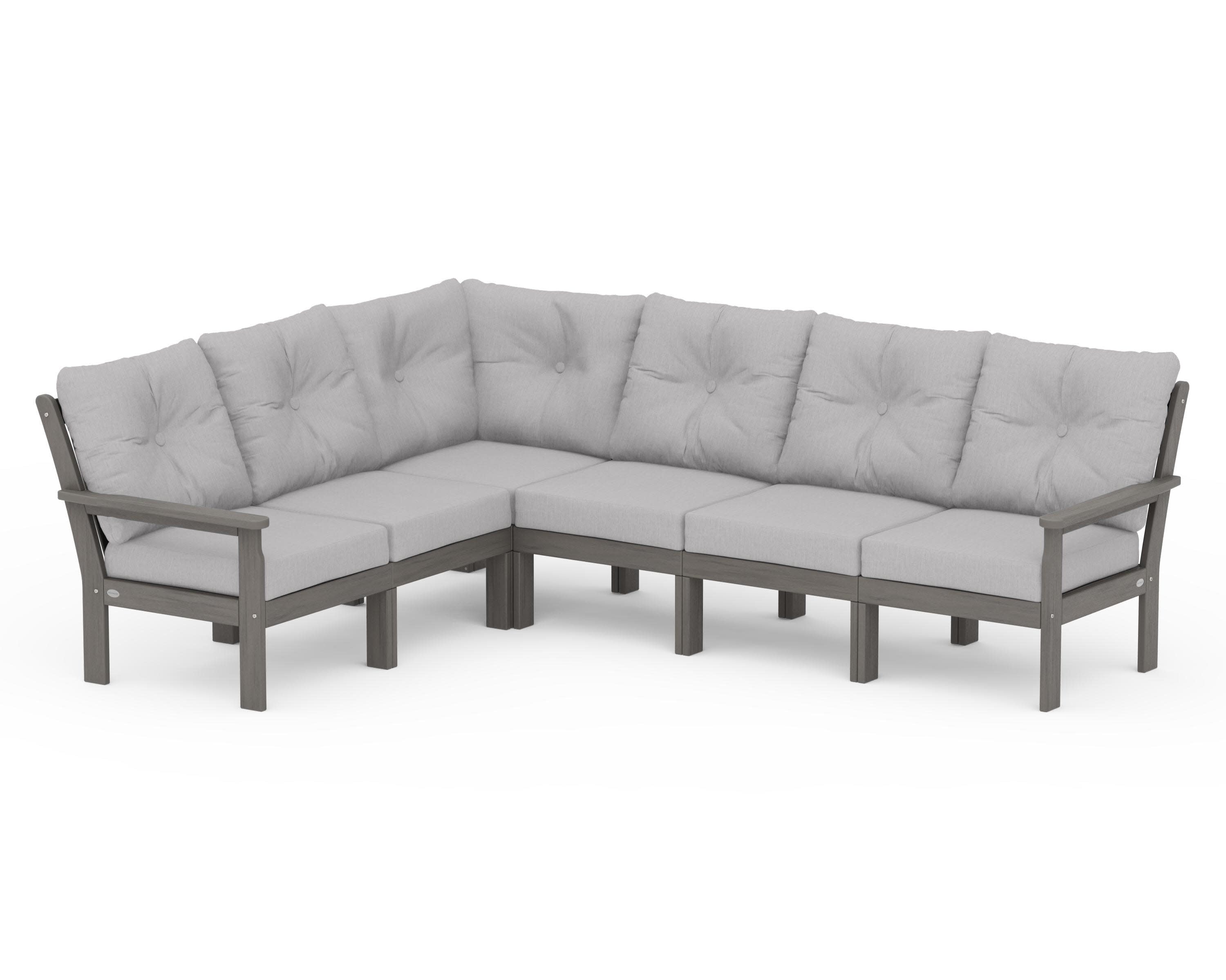 Vineyard 6-Piece Sectional in Driftwood / Granite