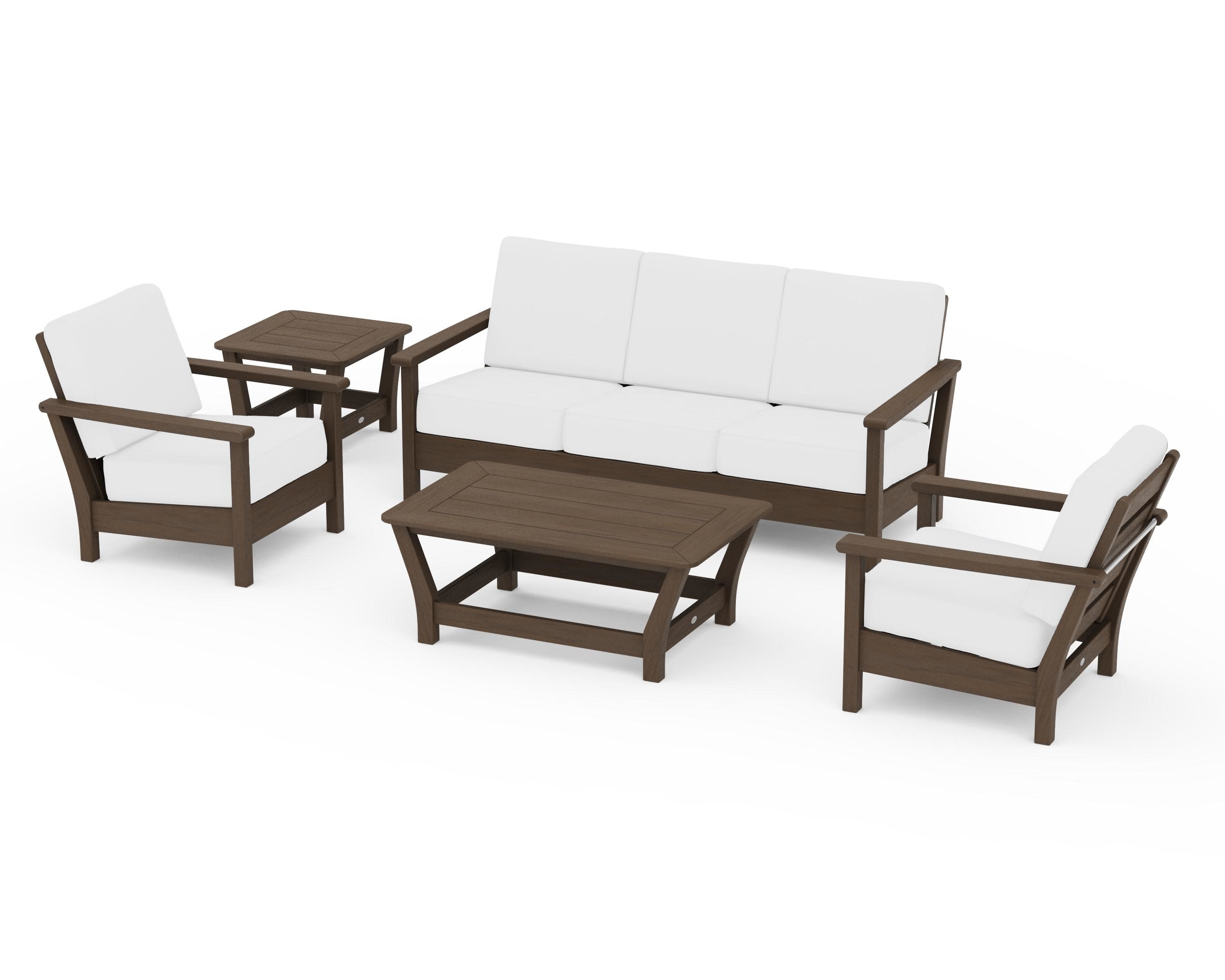 Harbour 5-Piece Deep Seating Set in Kona / Natural