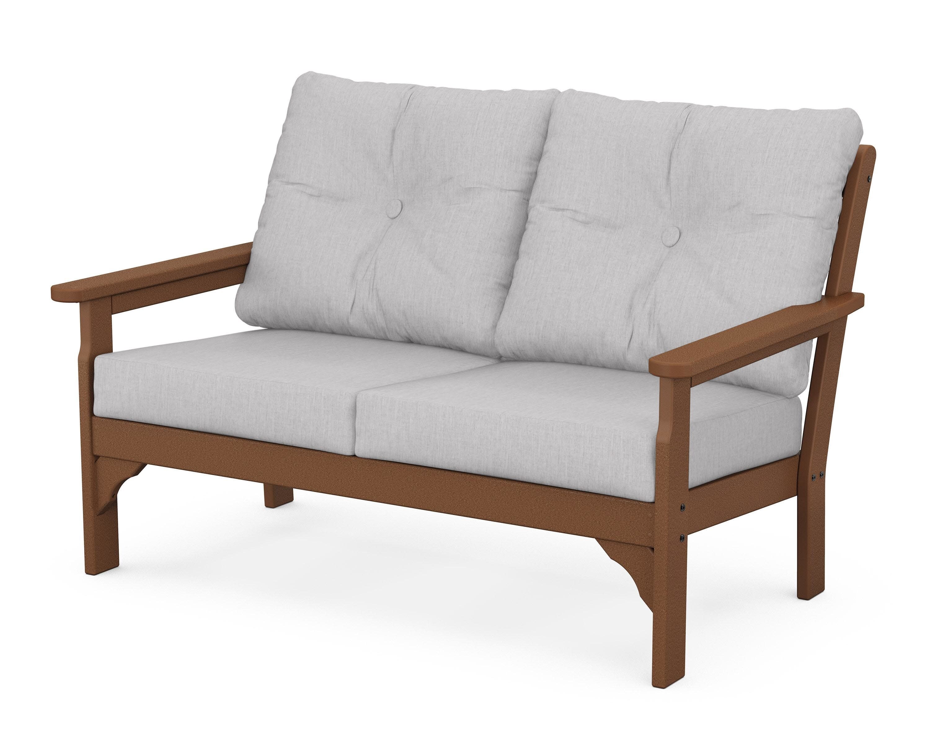 Vineyard Deep Seating Loveseat in Teak / Granite