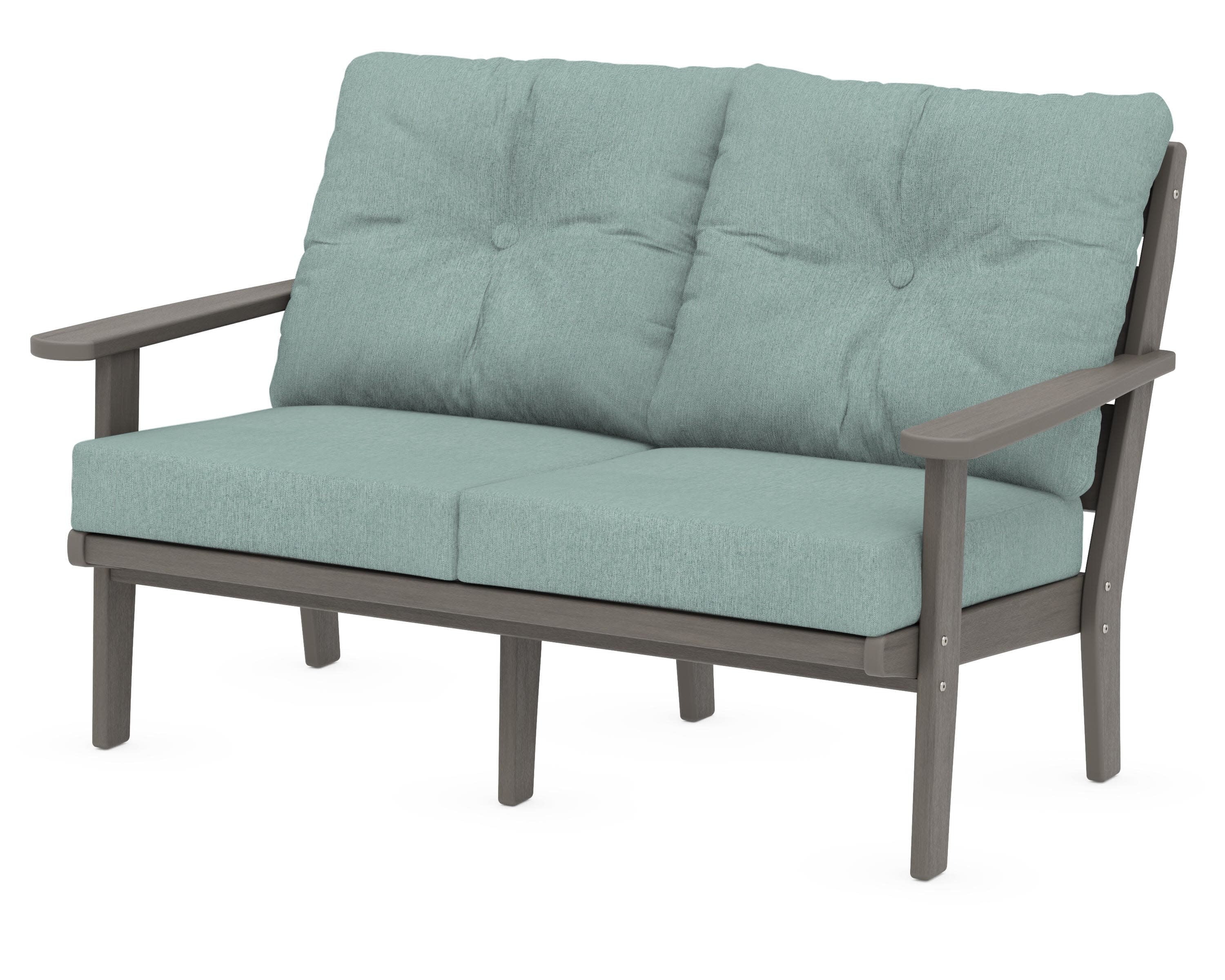 Lakeside Deep Seating Loveseat in Driftwood / Glacier Spa