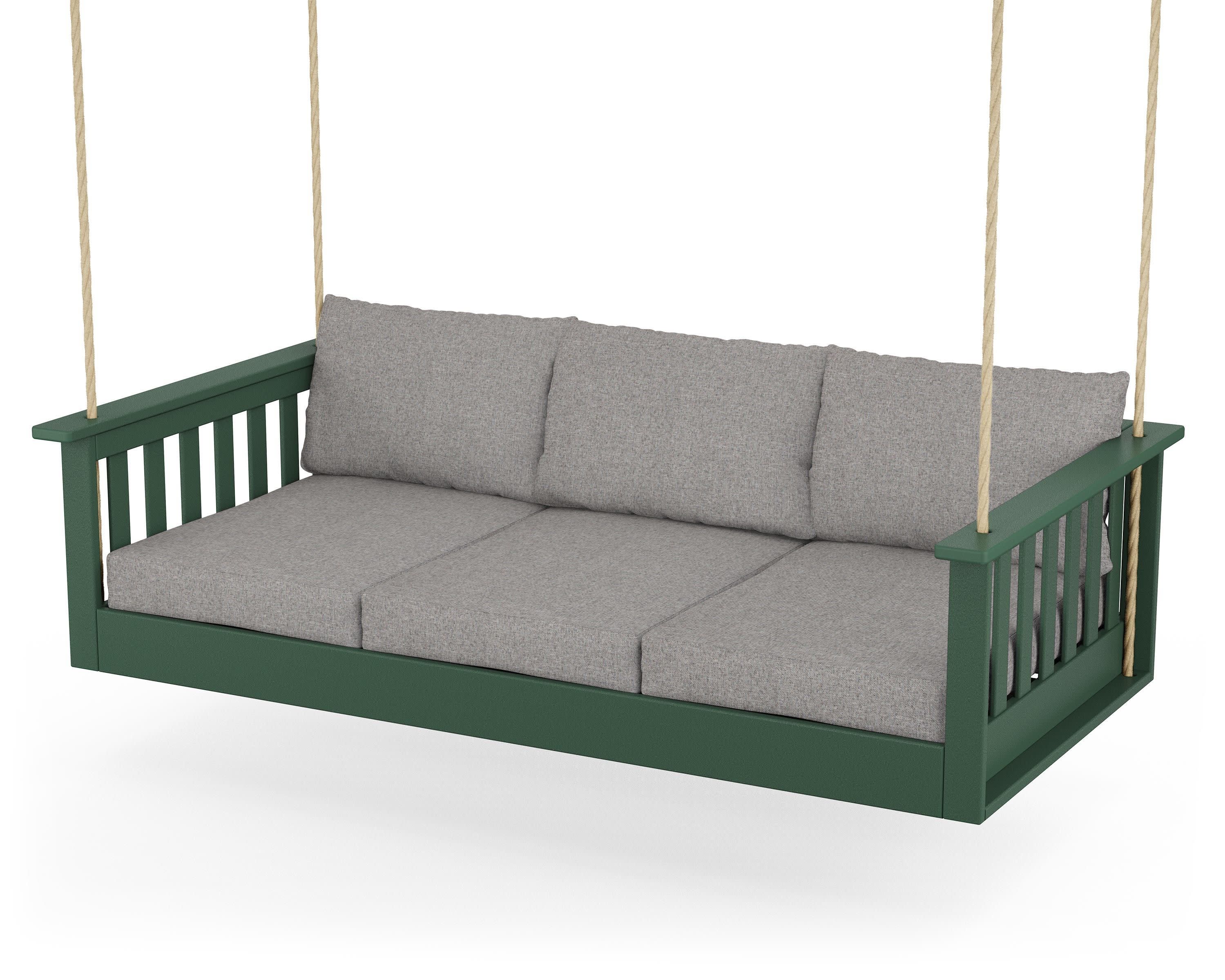 Vineyard Daybed Swing in Green / Grey Mist