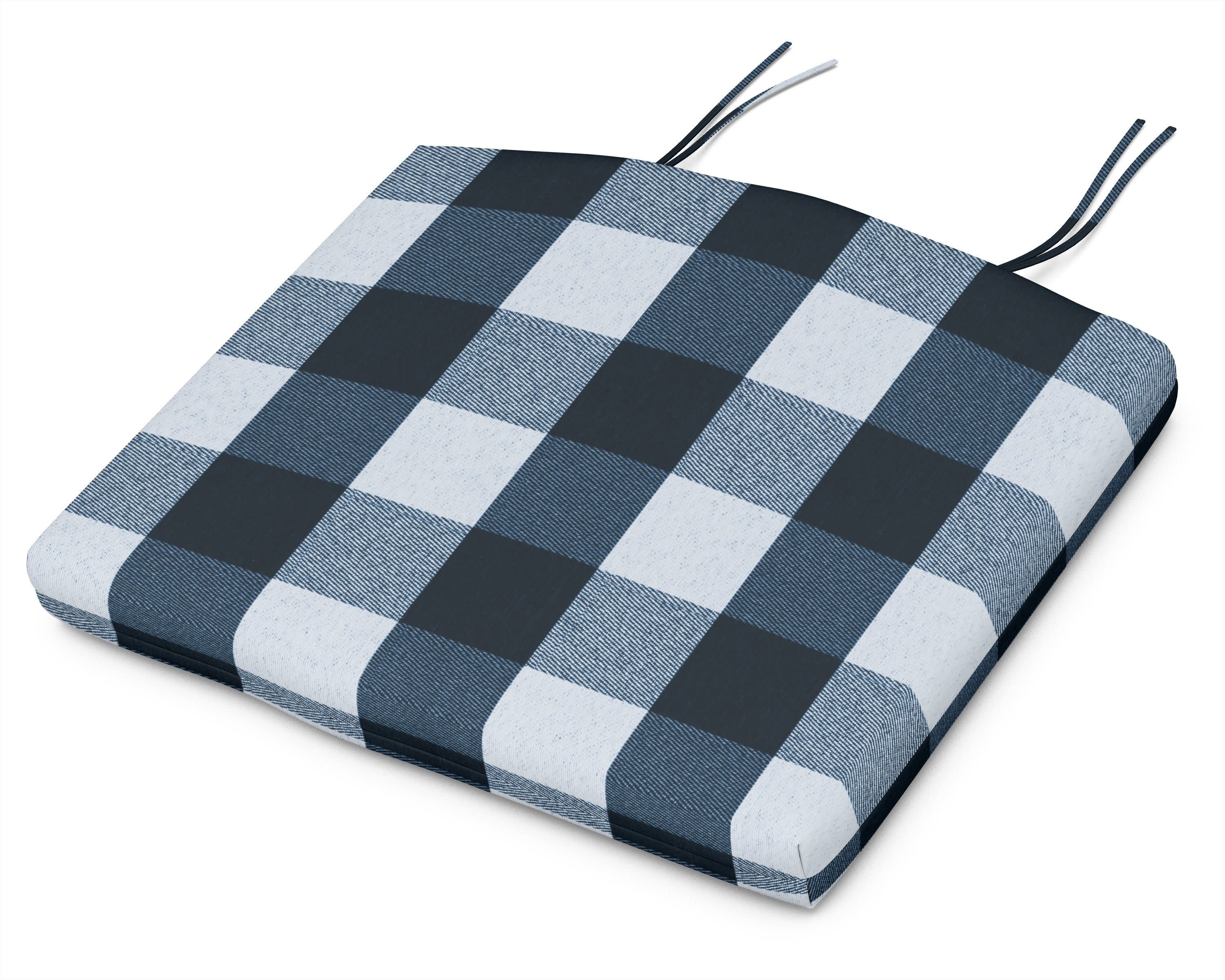 Adirondack Seat Cushion - 20"W x 18.5"D x 2.5"H in Buffalo Plaid Marine Indigo