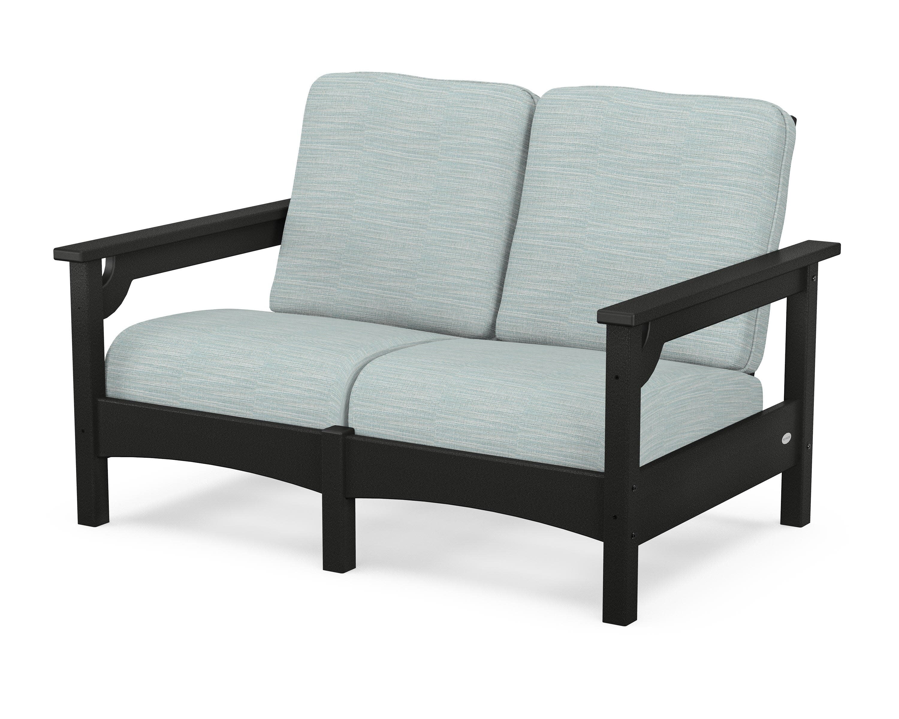 Club Loveseat in Black / Soothe Mist