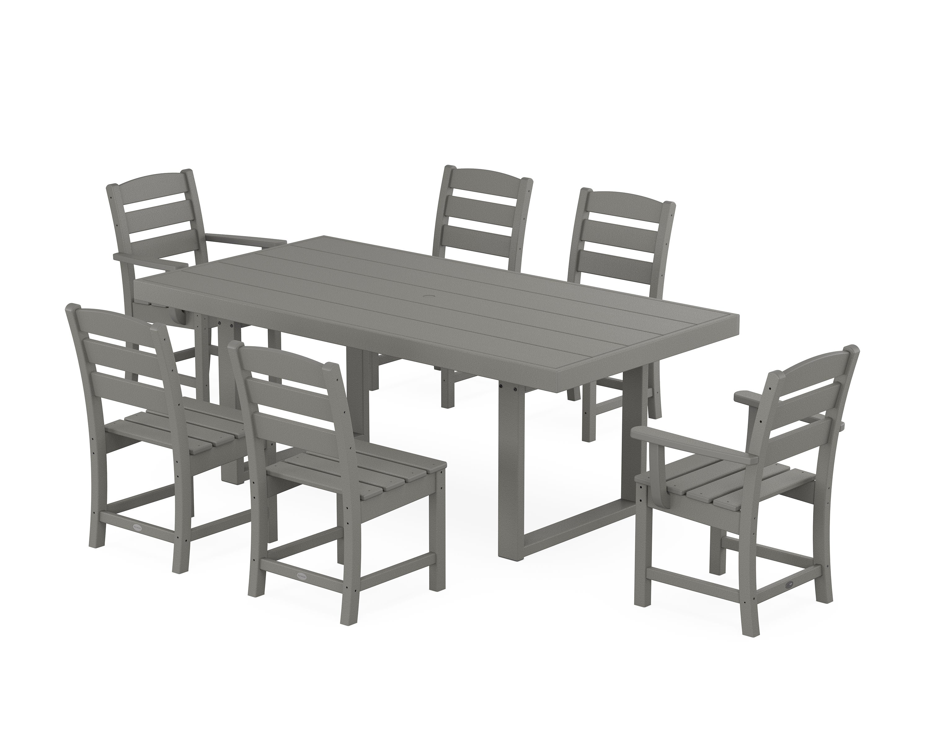 Lakeside 7-Piece Dining Set in Slate Grey