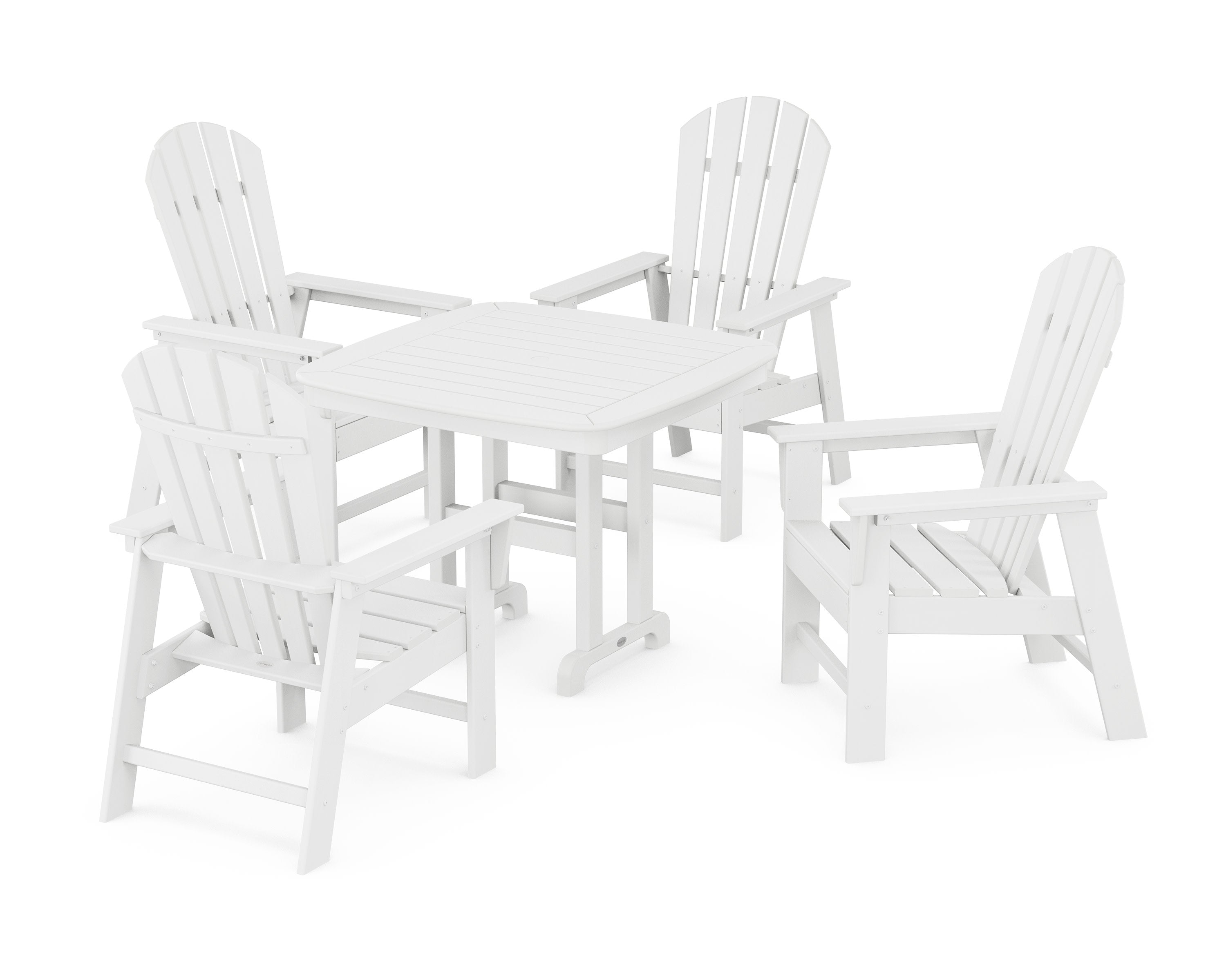 South Beach 5-Piece Dining Set in White