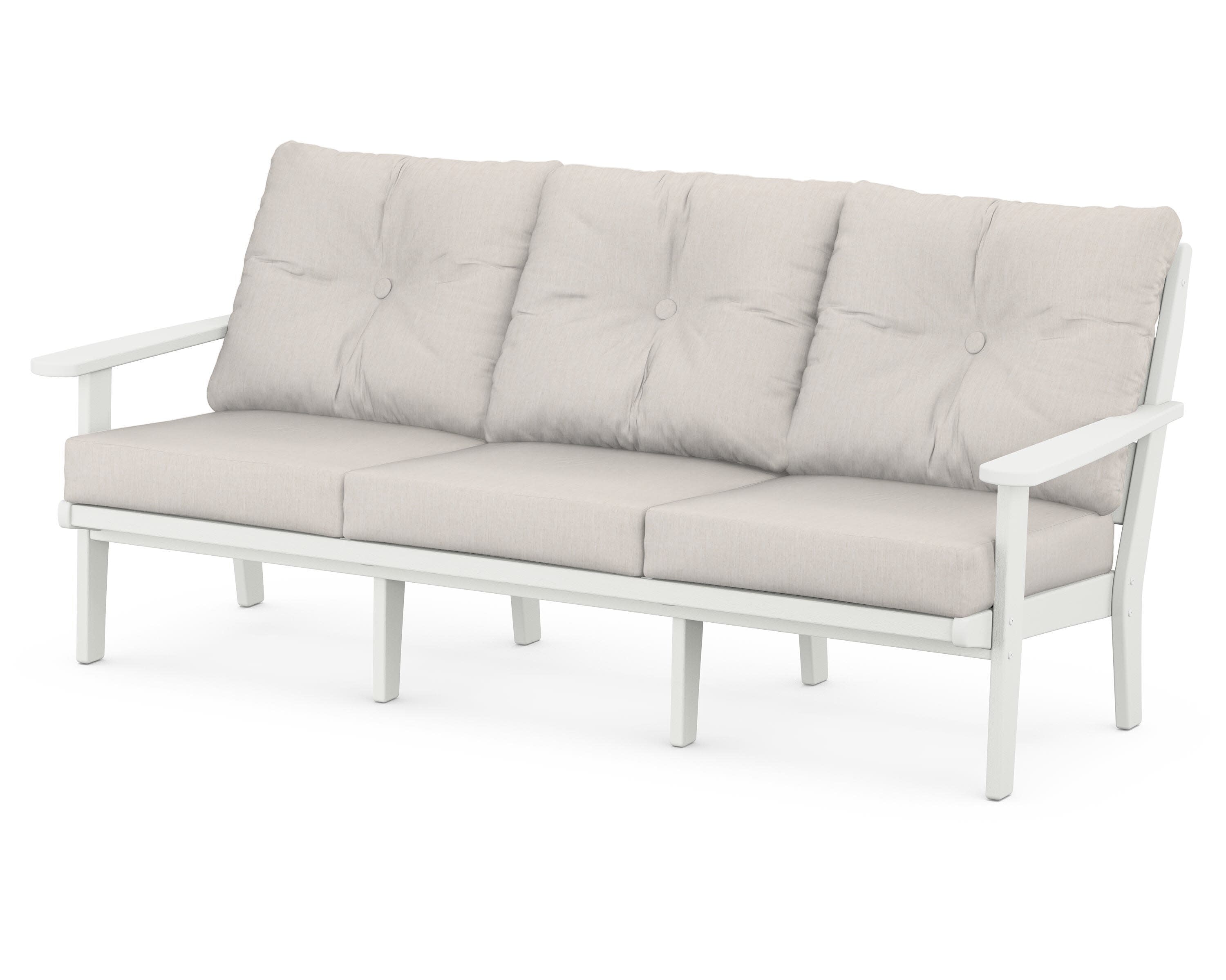 Lakeside Deep Seating Sofa in Vintage White / Cast Ash