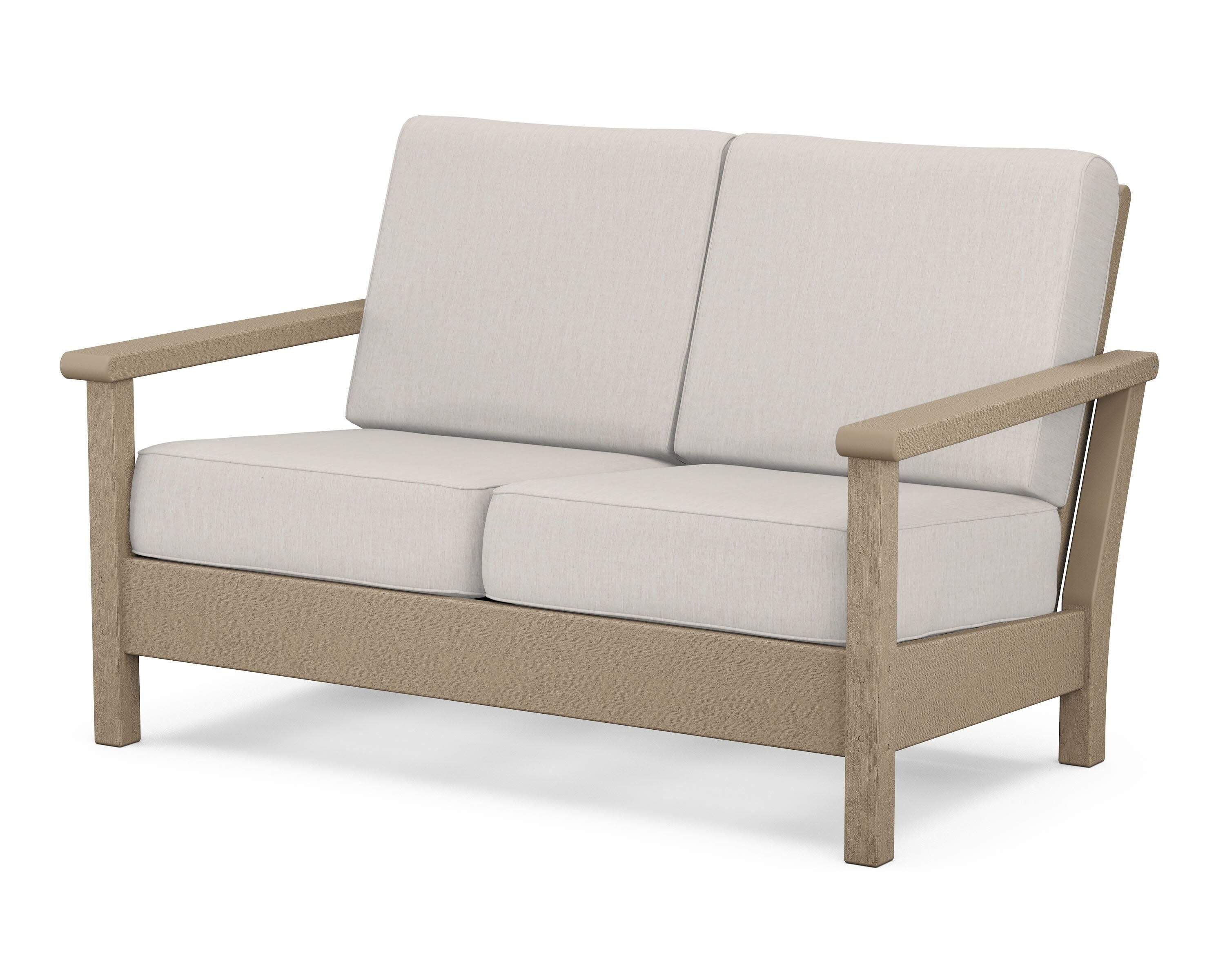 Harbour Deep Seating Loveseat in Vintage Sahara / Cast Ash