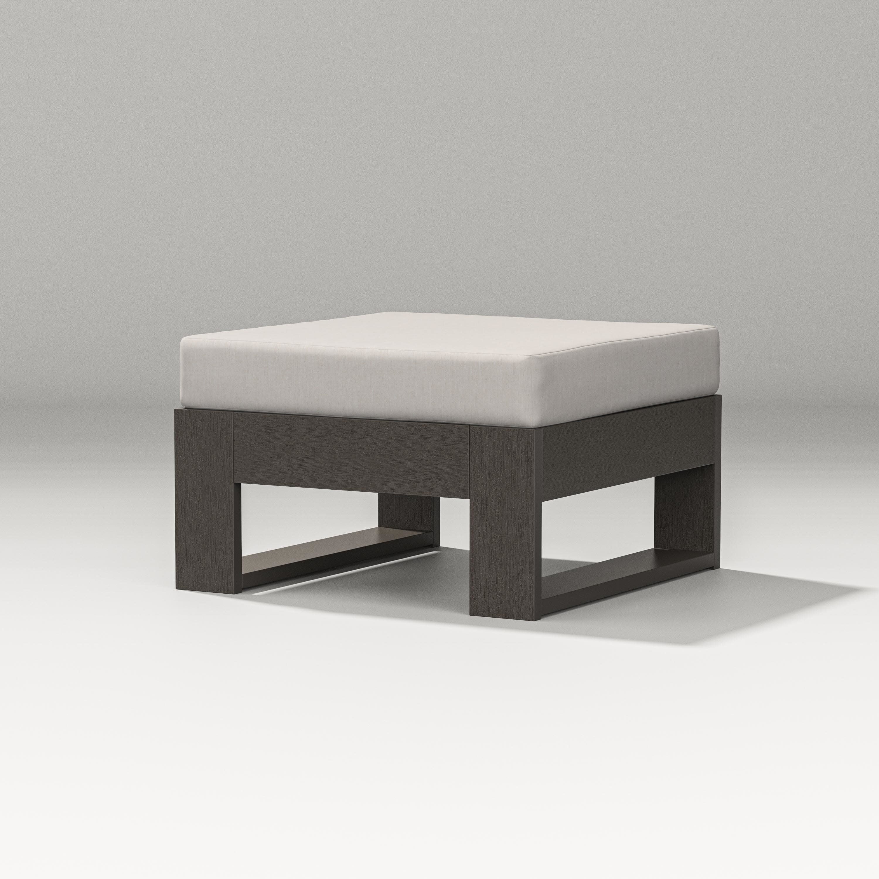 Latitude Lounge Ottoman in Vintage Coffee / Cast Ash