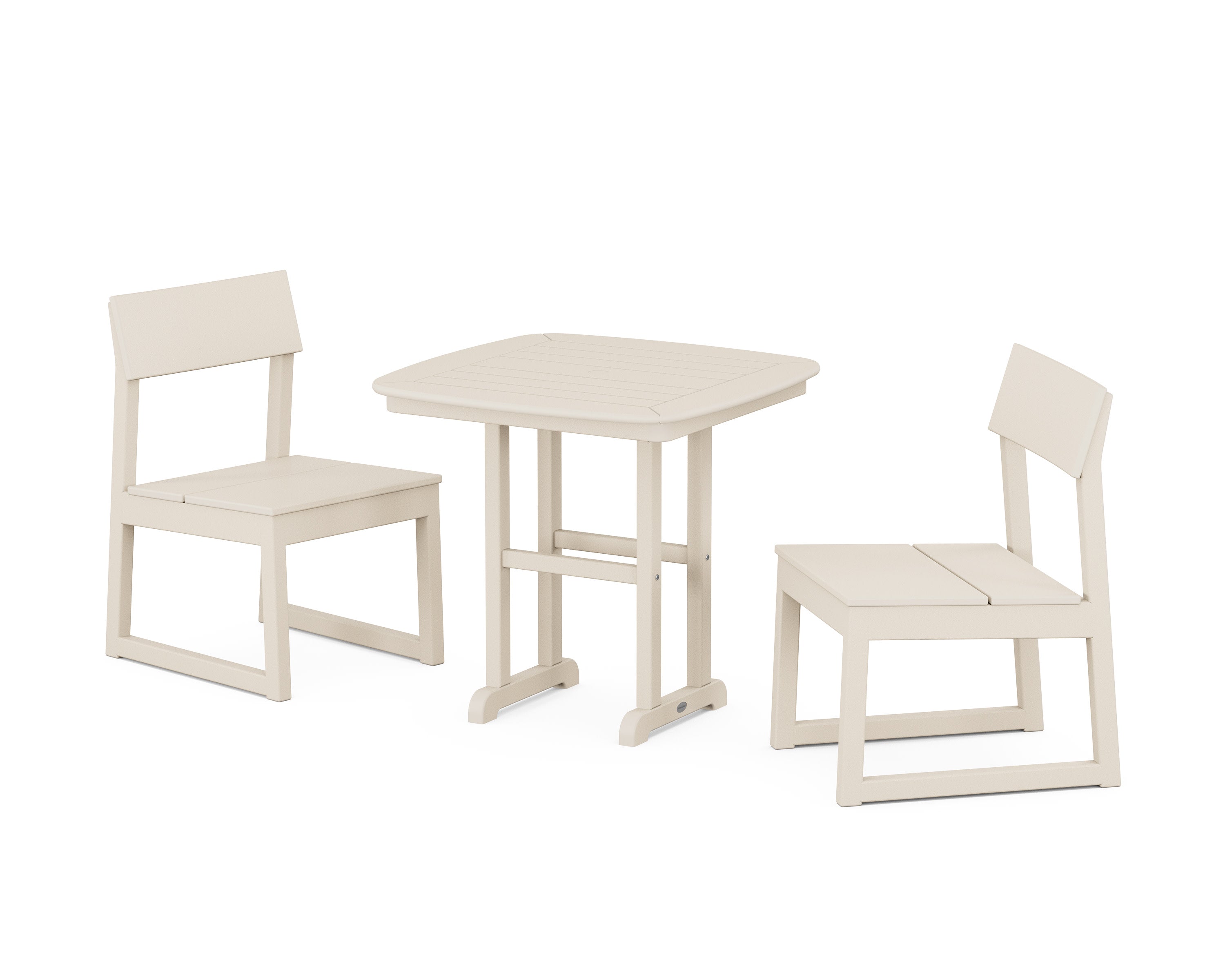 EDGE Side Chair 3-Piece Dining Set in Sand
