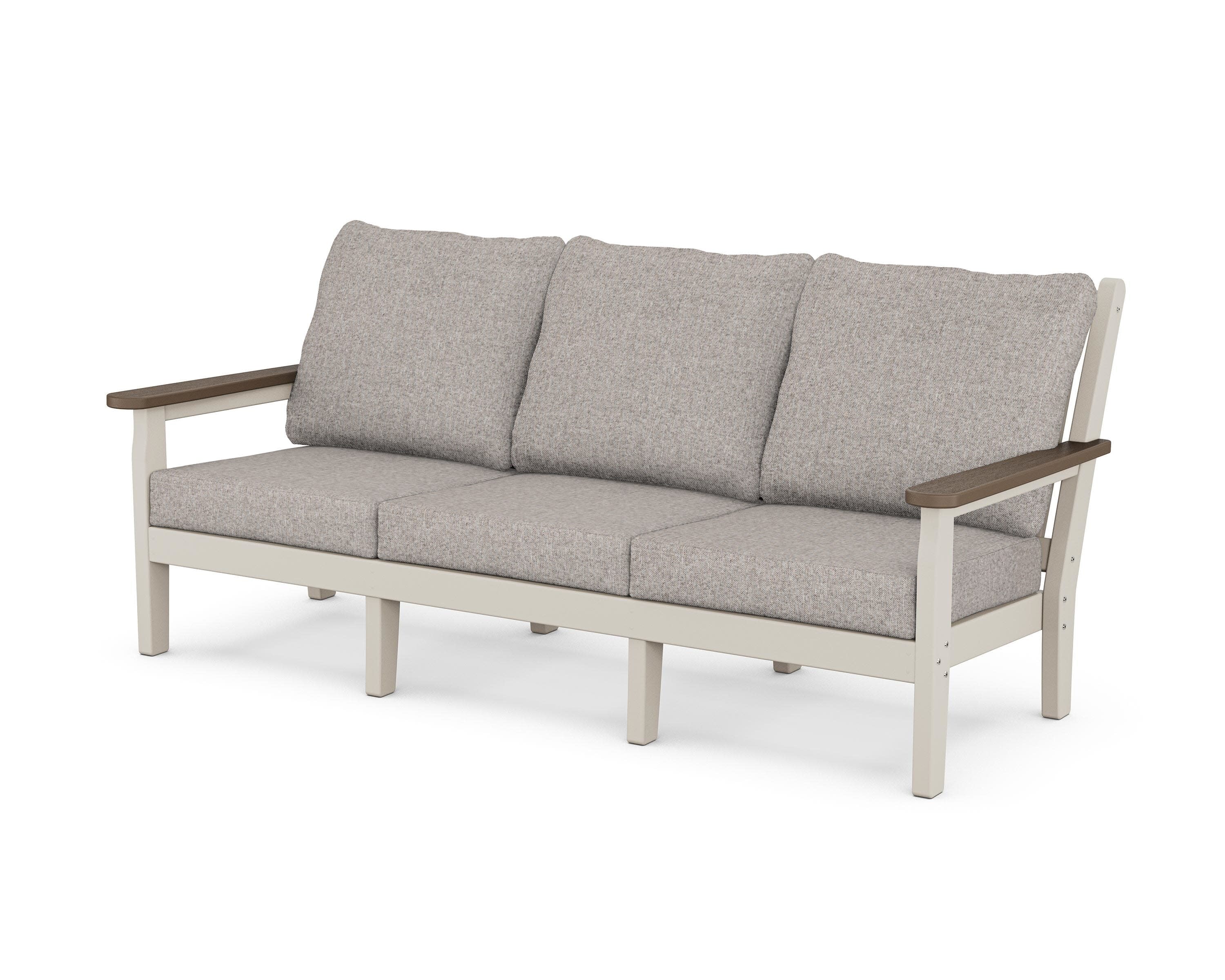 Chippendale Deep Seating Sofa in Sand / Kona / Weathered Tweed