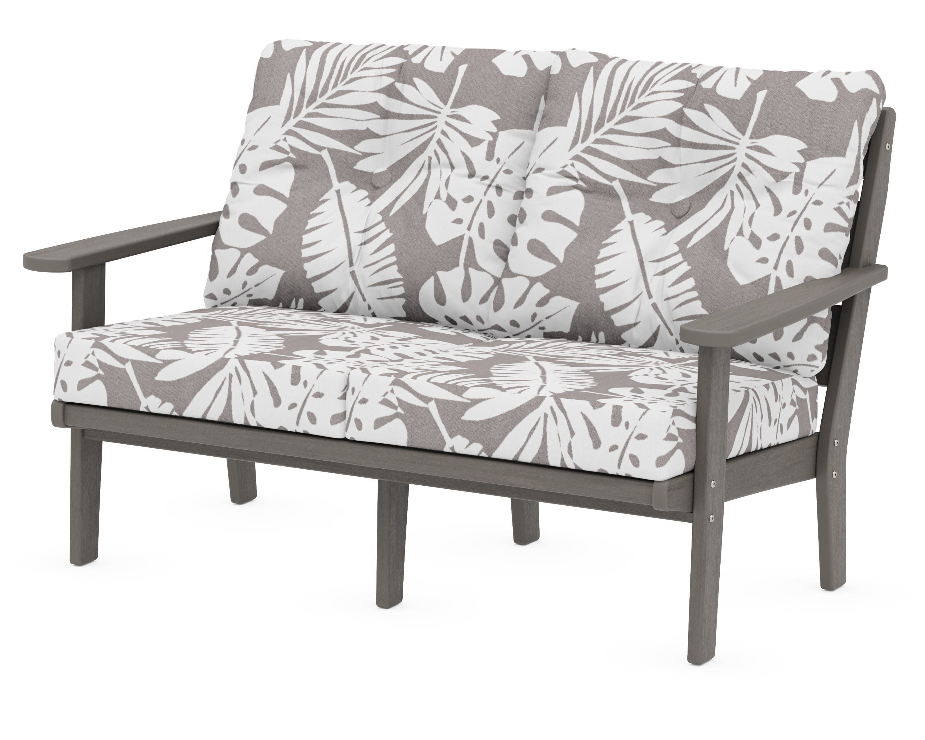 Lakeside Deep Seating Loveseat in Driftwood / Leaf Grey Mist