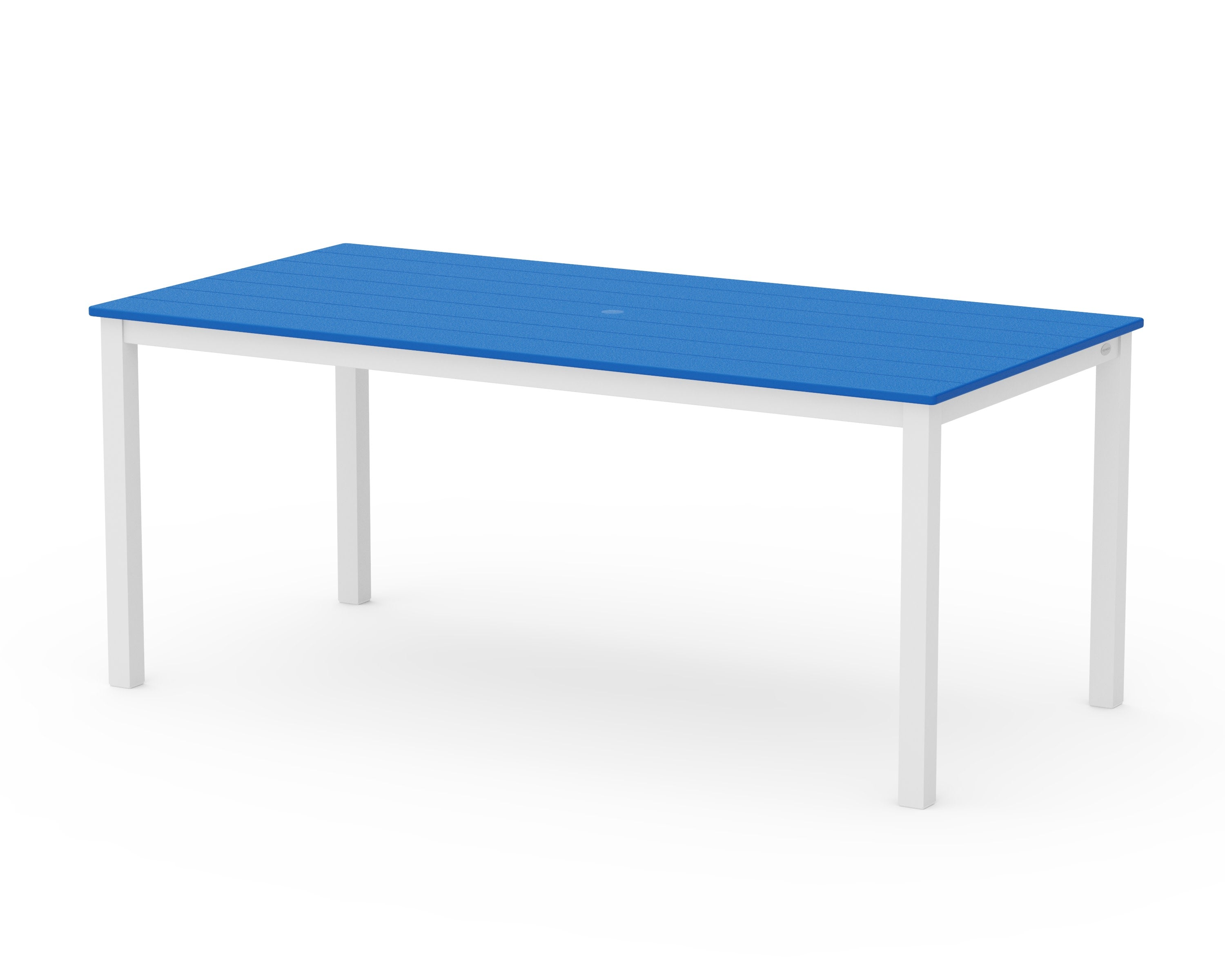 Main Street 36" x 72" Dining Table in White / Pacific Blue